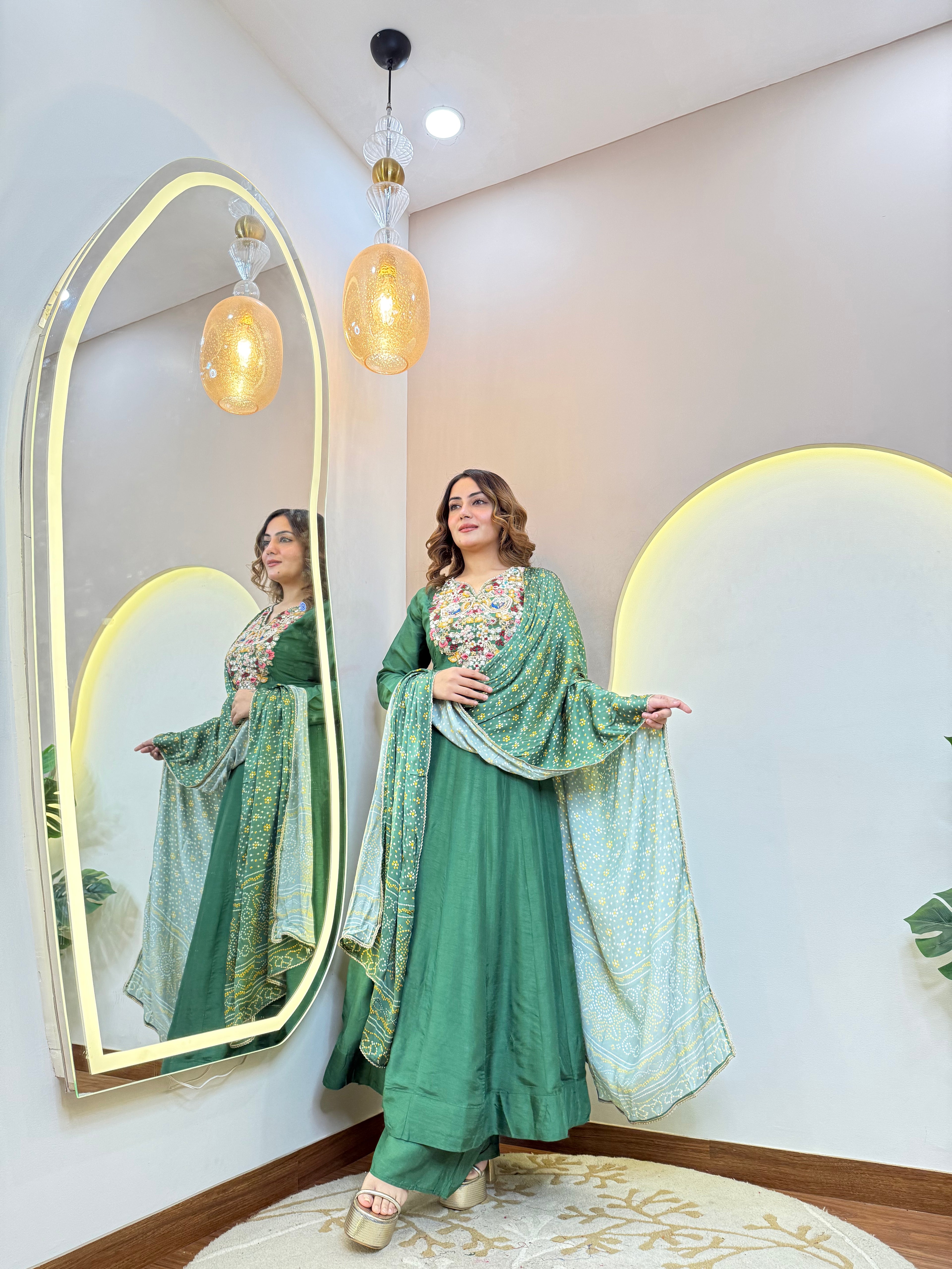 "WAHEEDA " ANARKALI GOWN