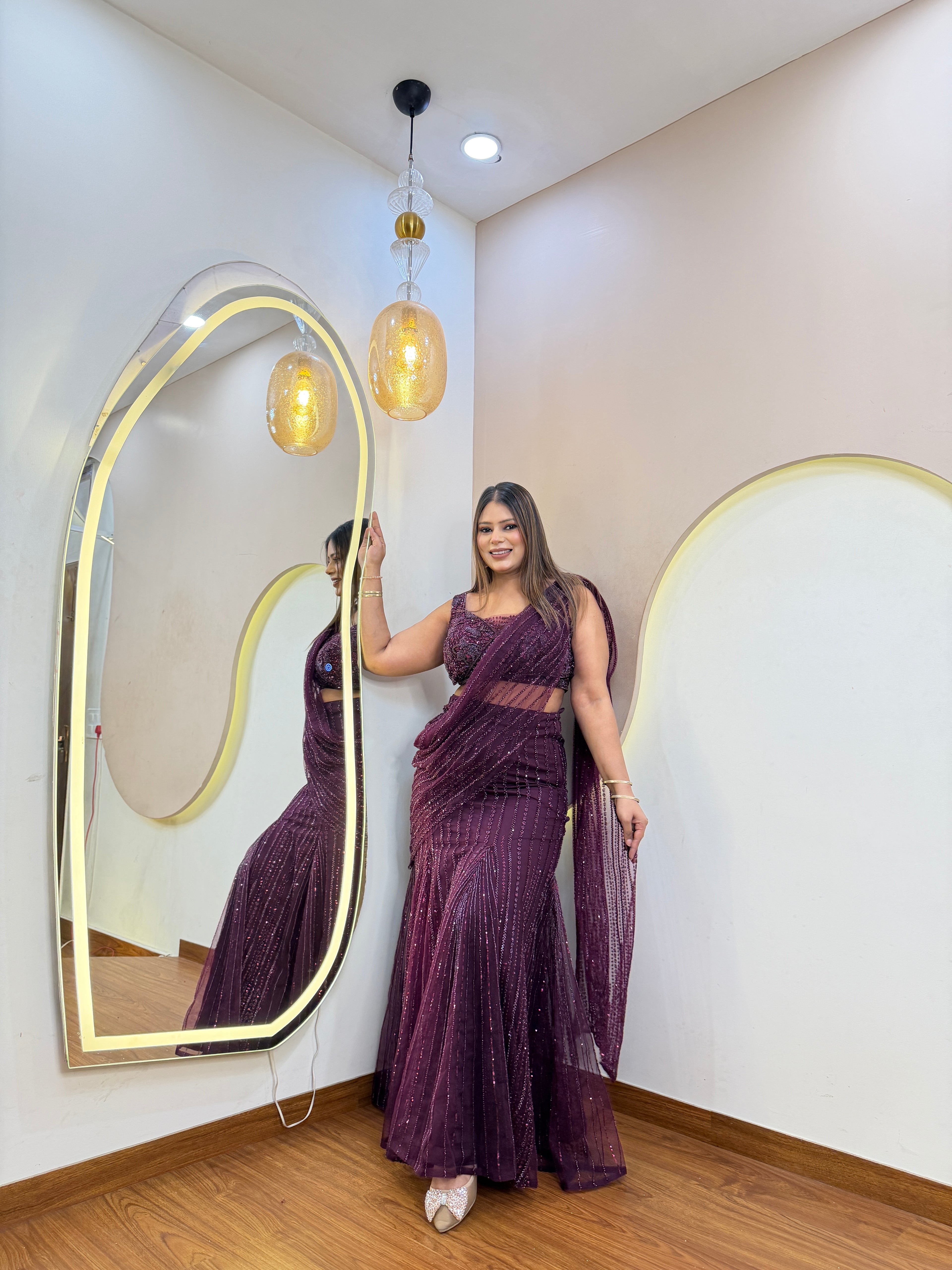 D890  DRAPE SAREE