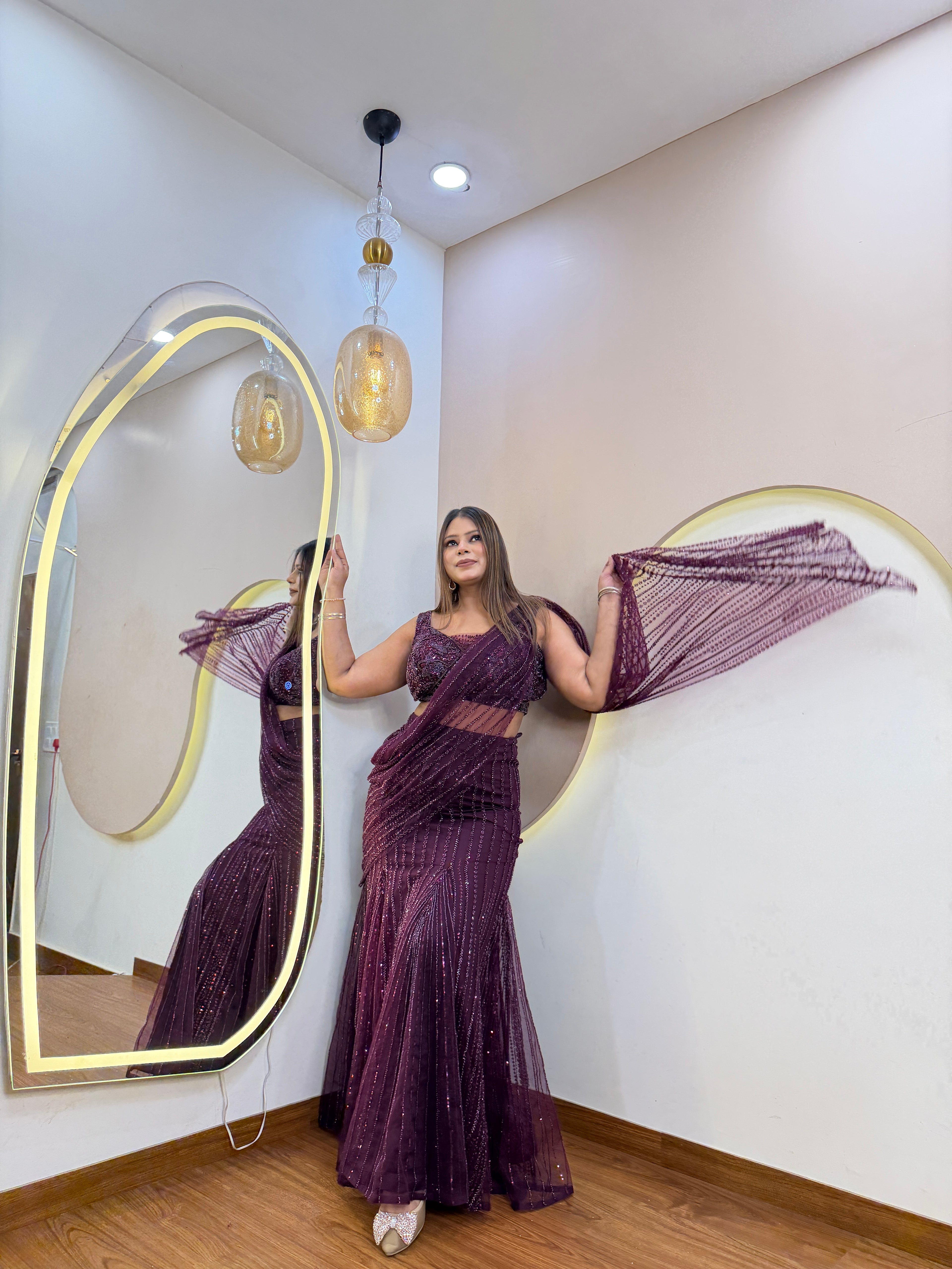 D890  DRAPE SAREE
