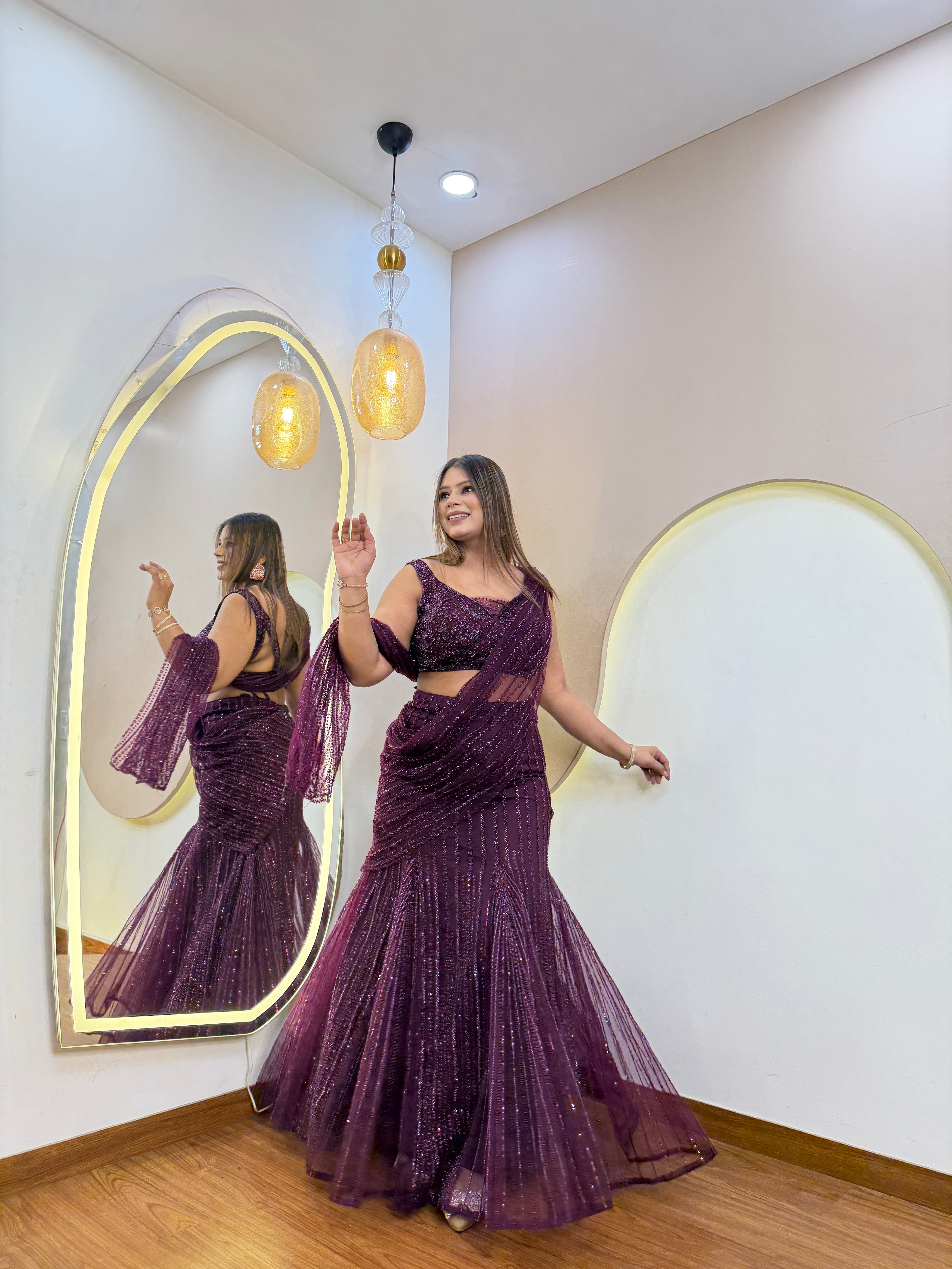 D890  DRAPE SAREE