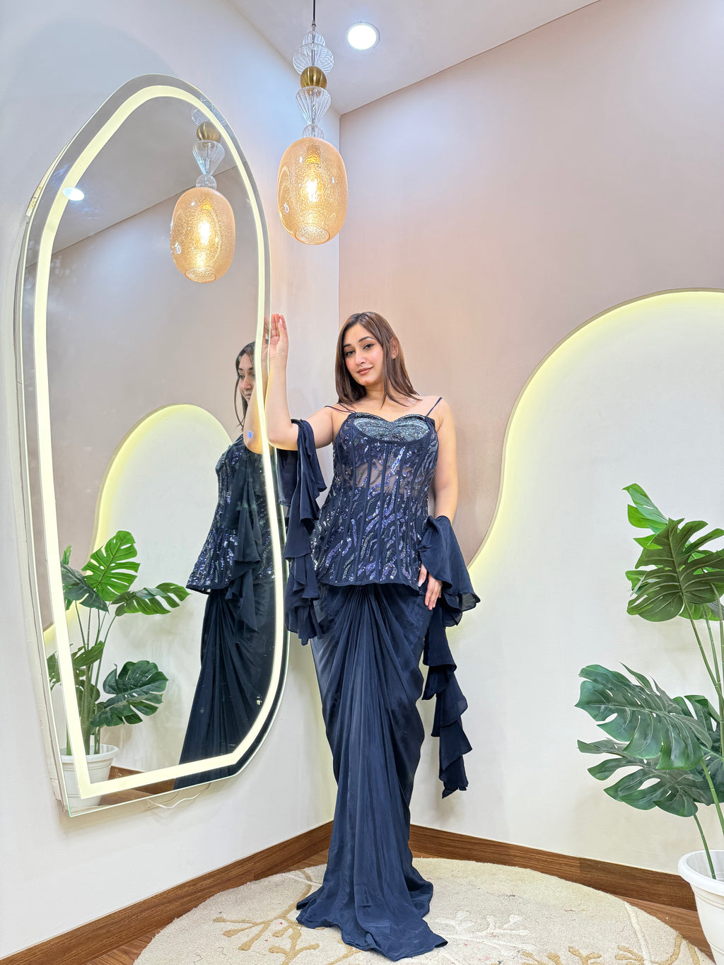 INAYA CROP TOP DHOTI. SKIRT STYLE OUTFIT