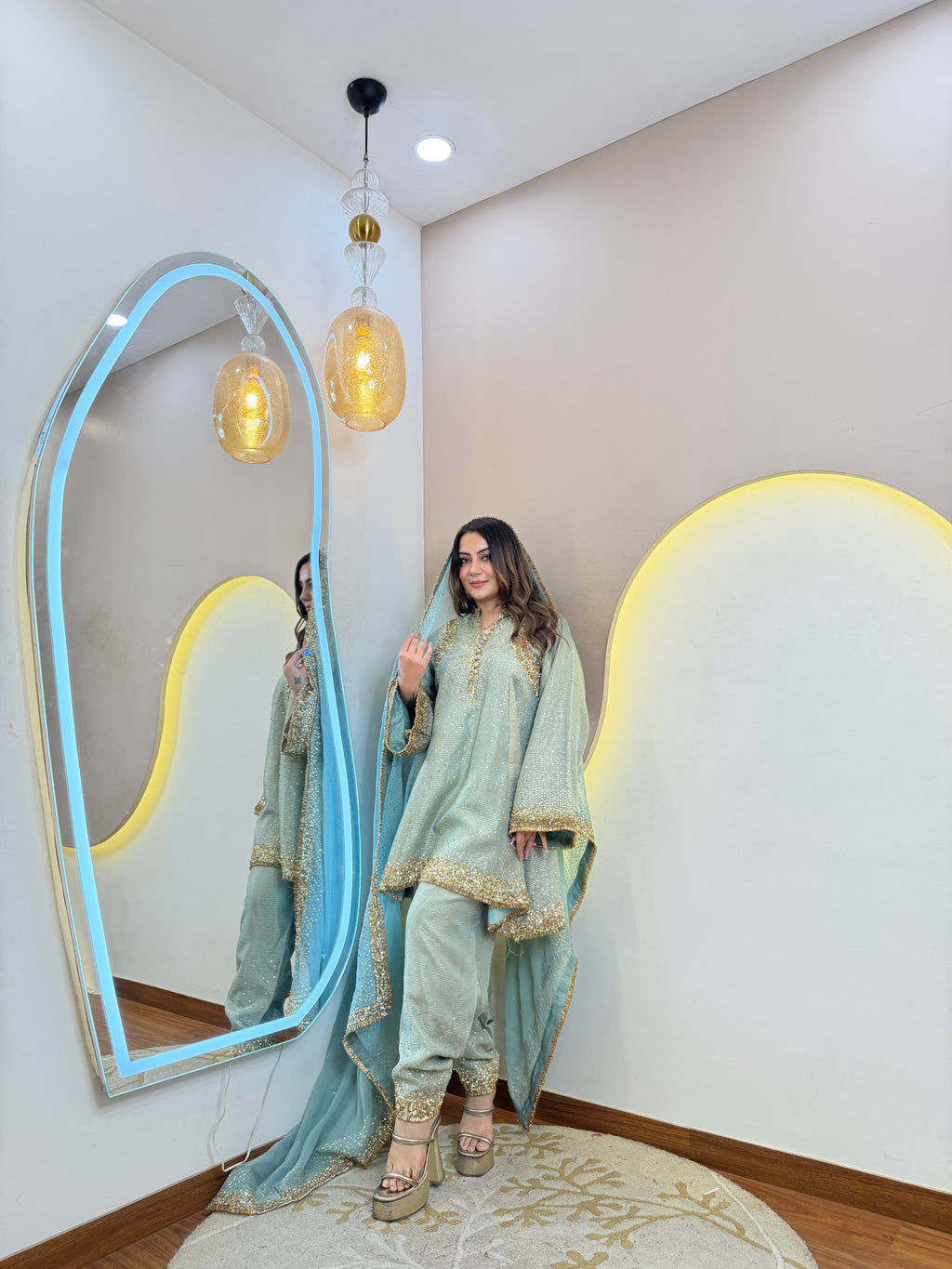 A-LINE SUIT WITH FARSHI SALWAR