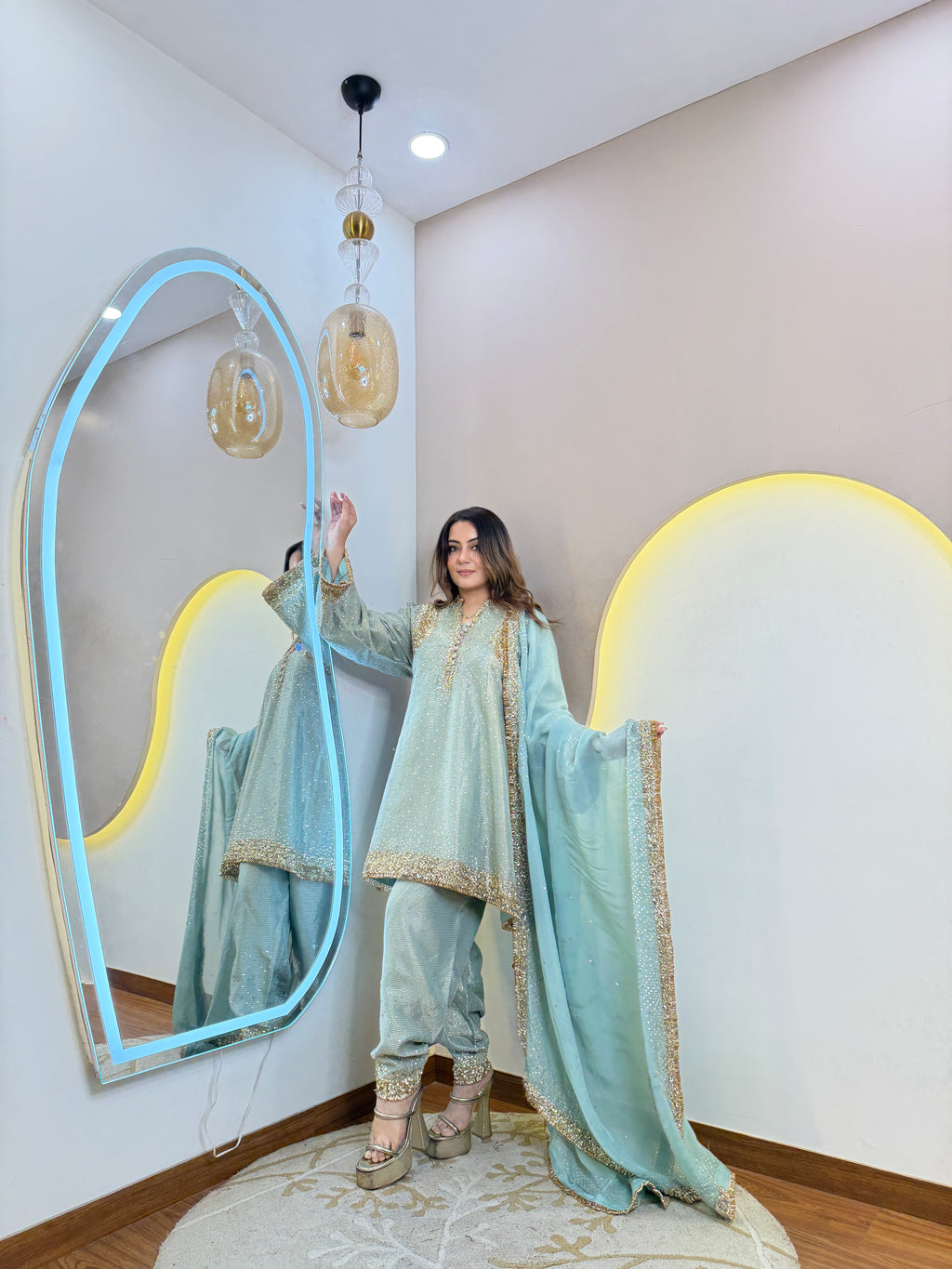 A-LINE SUIT WITH FARSHI SALWAR