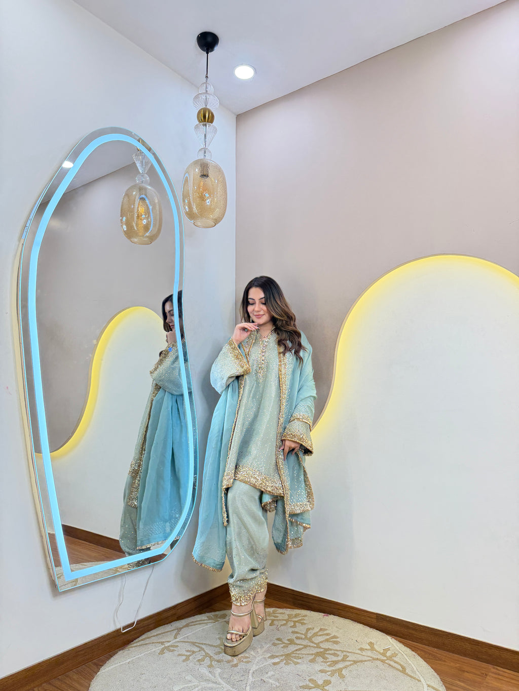 A-LINE SUIT WITH FARSHI SALWAR