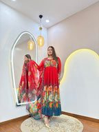 D541  ANARKALI PANT SUIT OUTFIT  GOWN