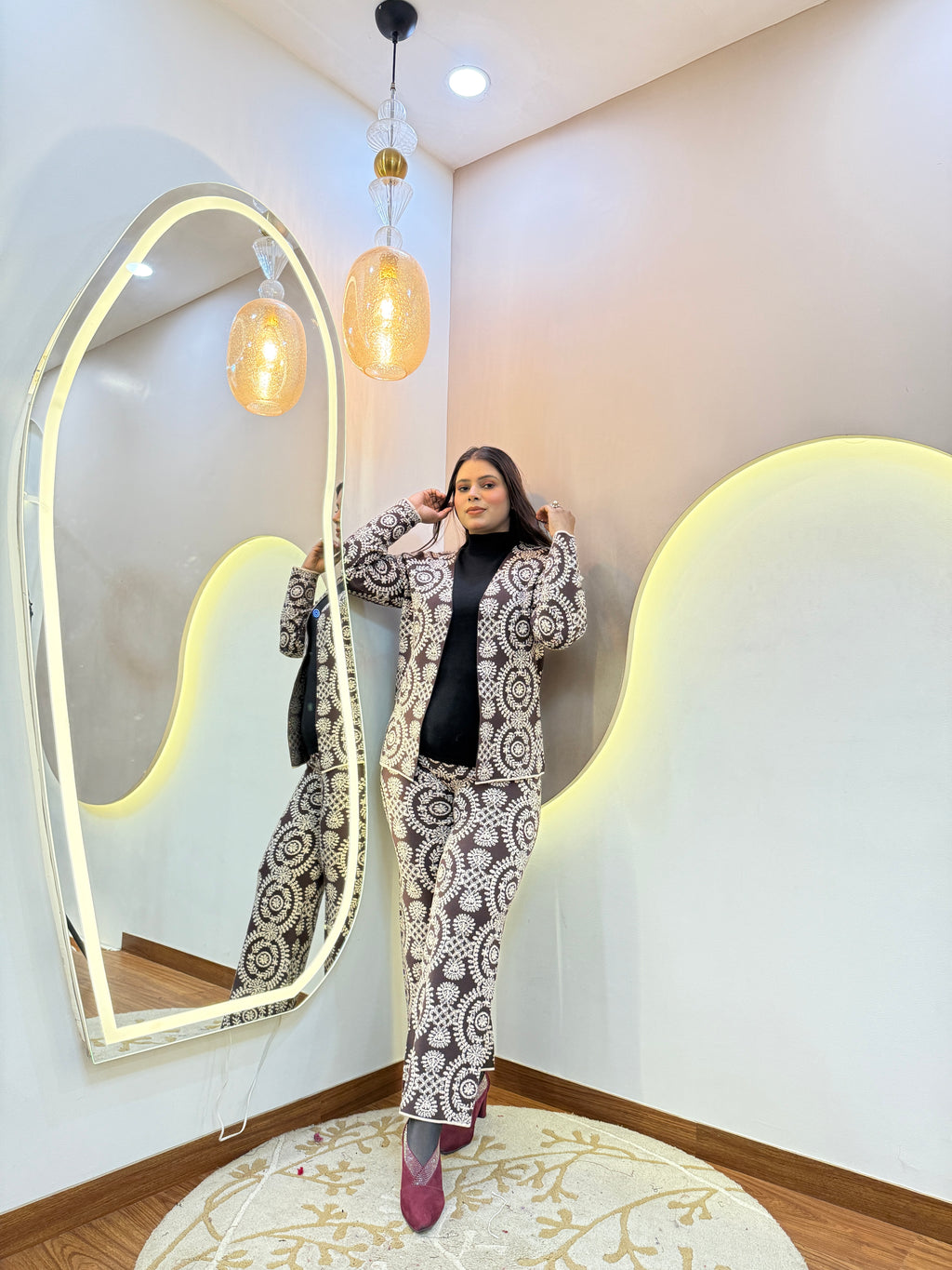 BUSHRA  WOOLEN CORD SET