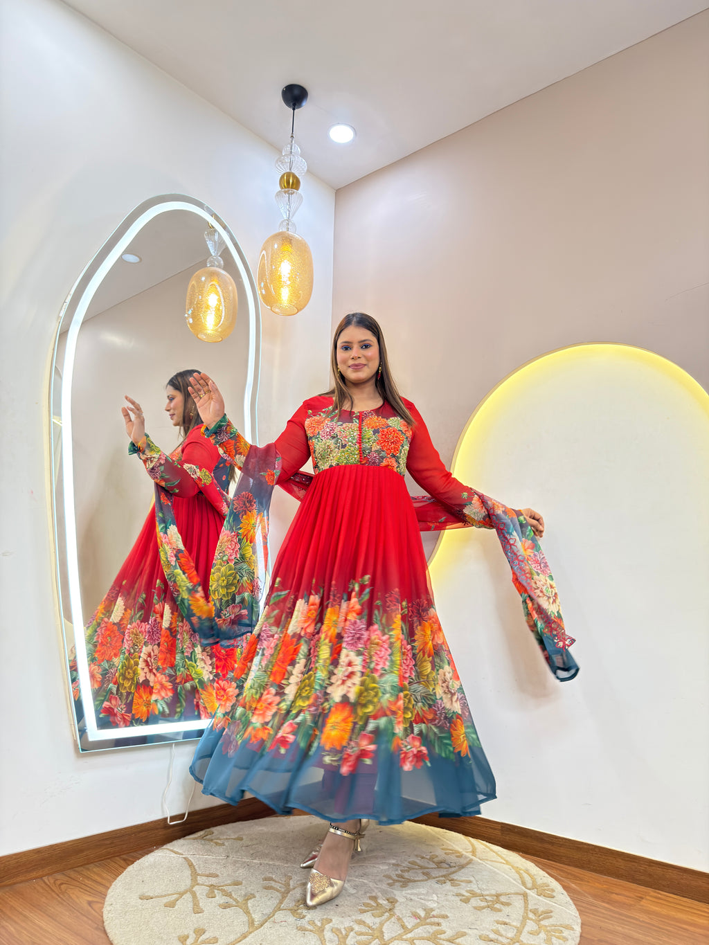 D541  ANARKALI PANT SUIT OUTFIT  GOWN