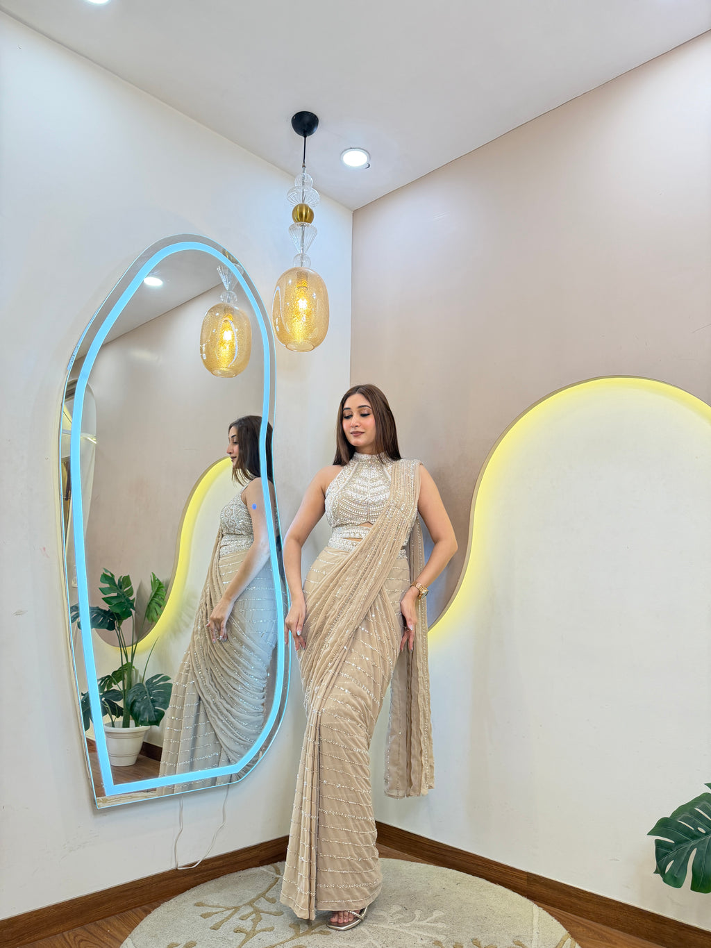 D697  DRAPE SAREE