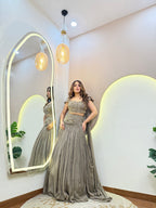 "SHINE"   CROP TOP SKIRT