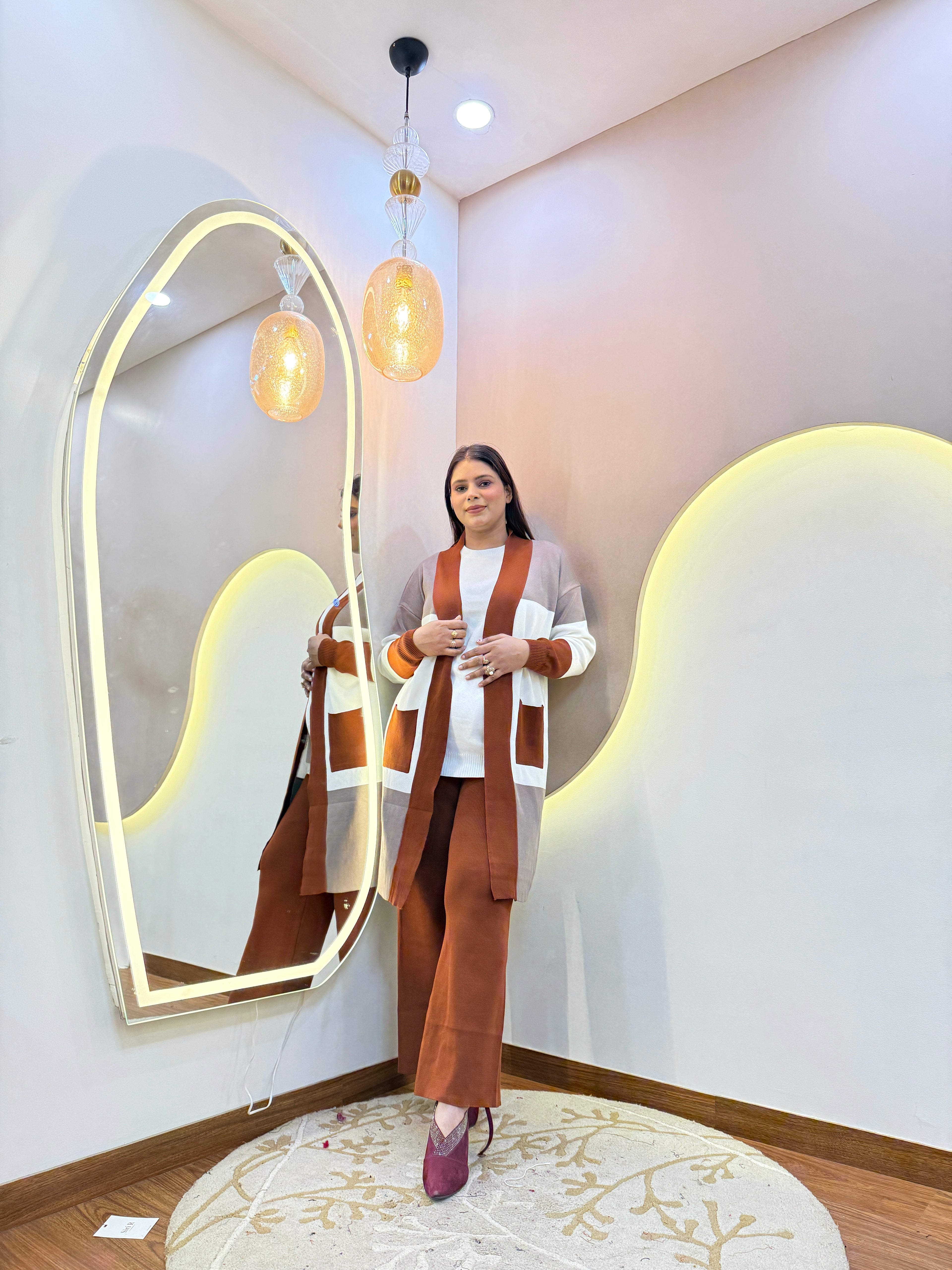 KATIFA  WOOLEN CORD SET