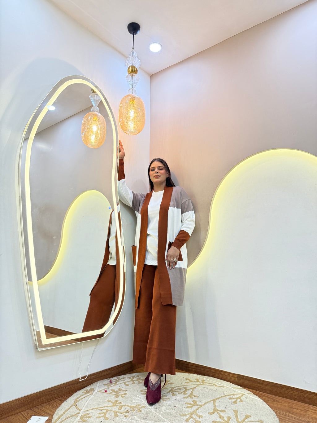 KATIFA  WOOLEN CORD SET