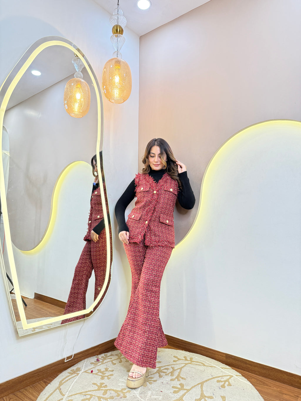 HAFIZA  WOOLEN CORD SET