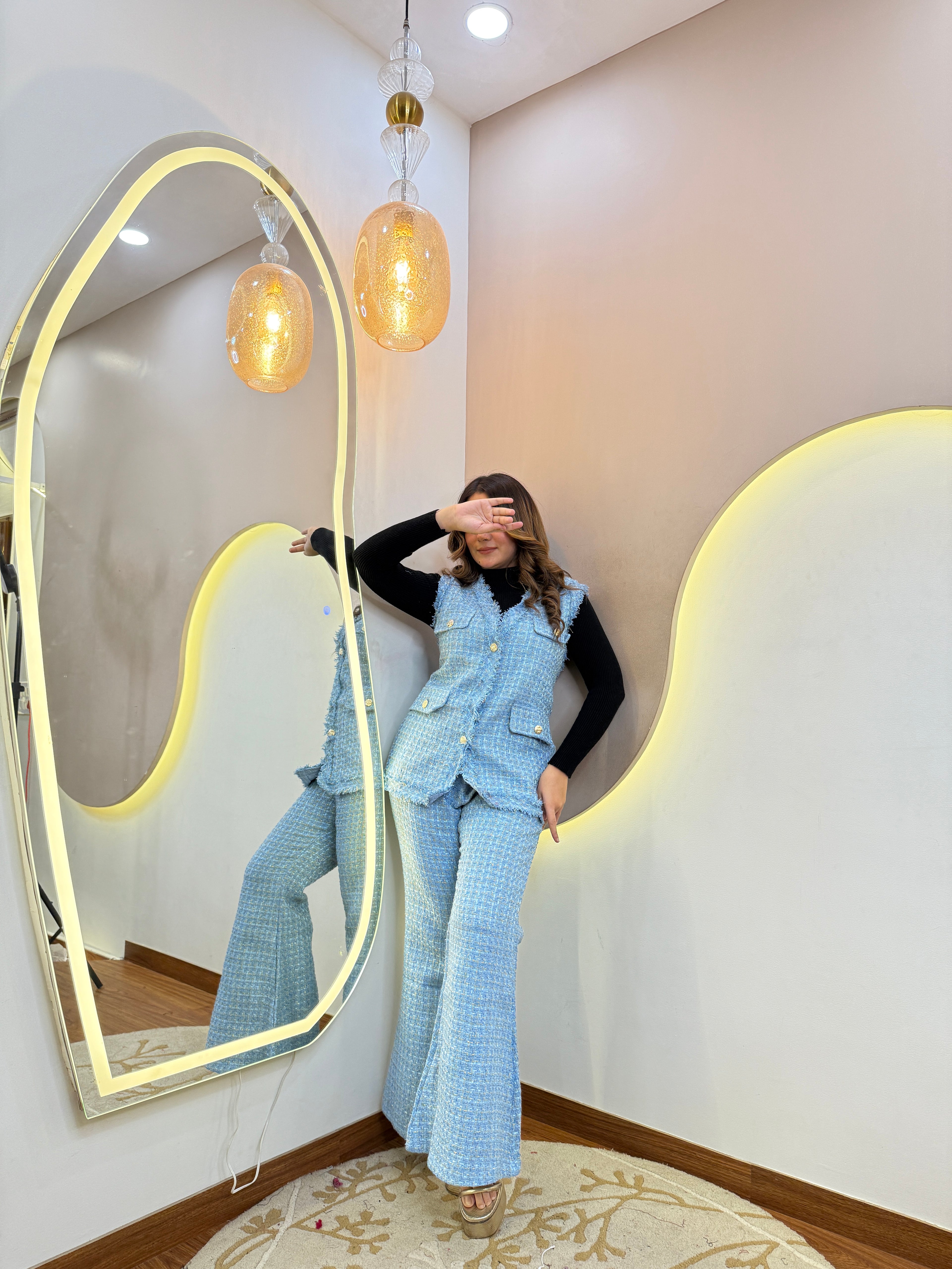 HAFIZA  WOOLEN CORD SET