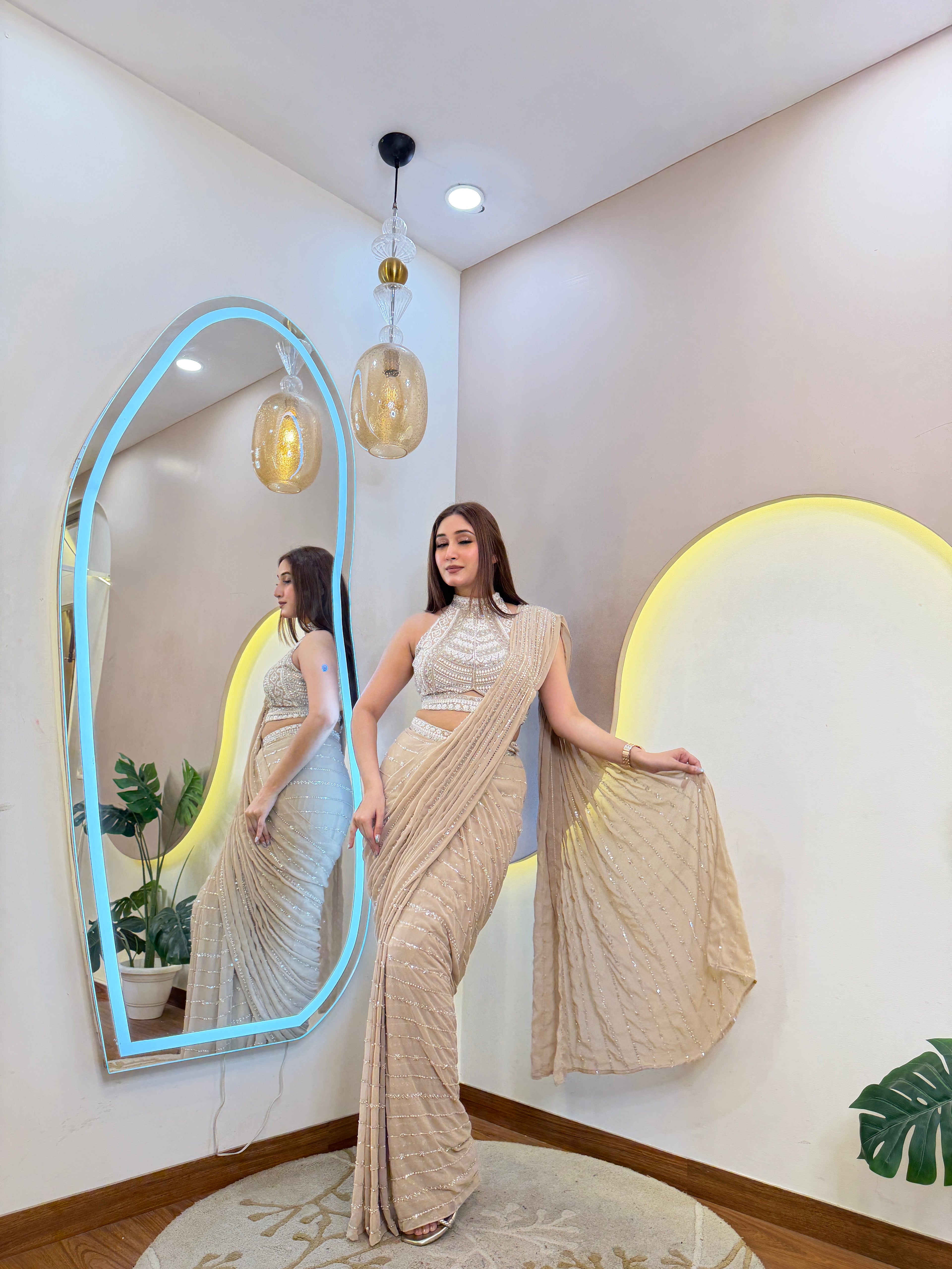 D697  DRAPE SAREE