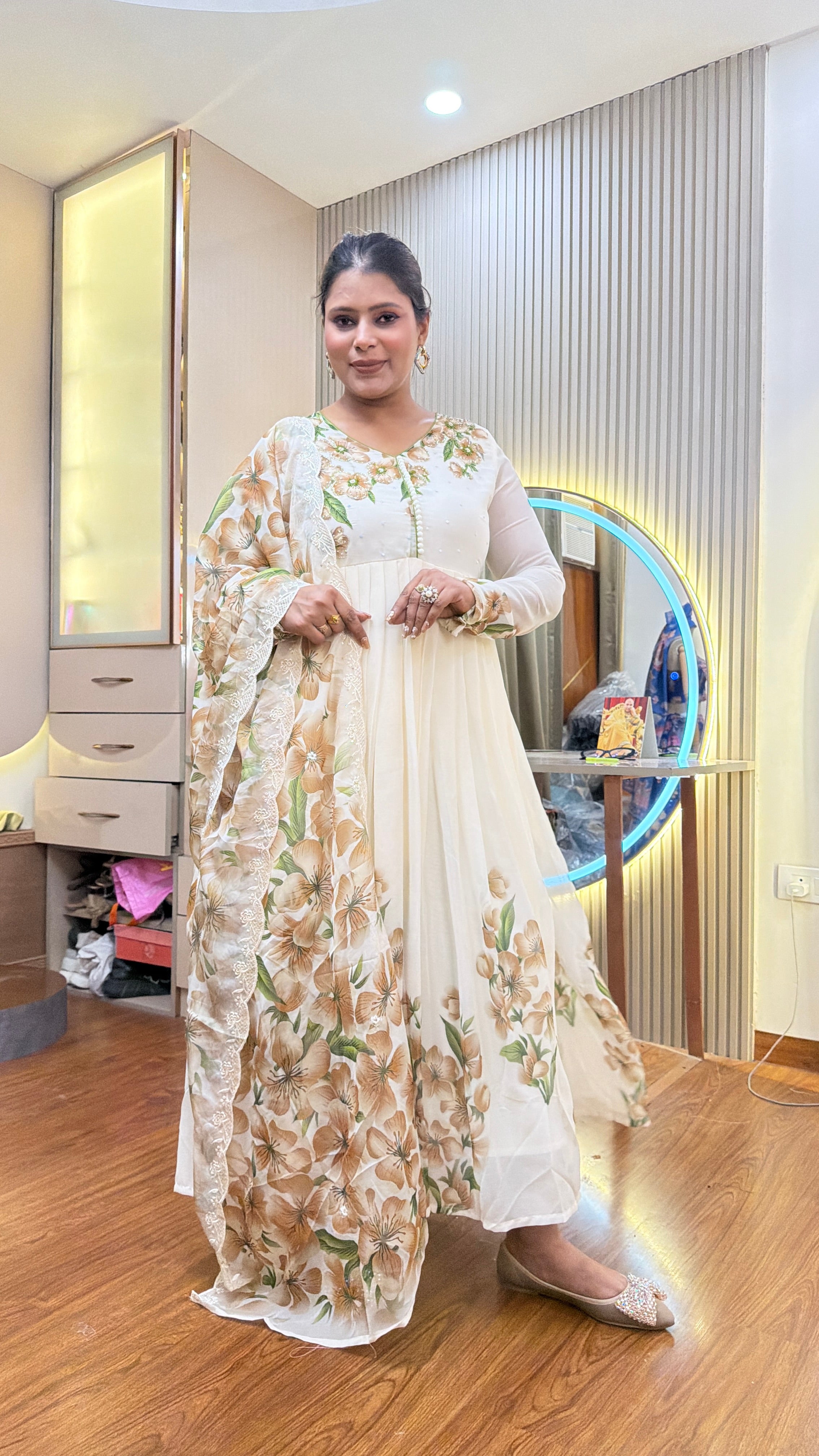 D536 ANARKALI PANT SUIT OUTFIT  GOWN