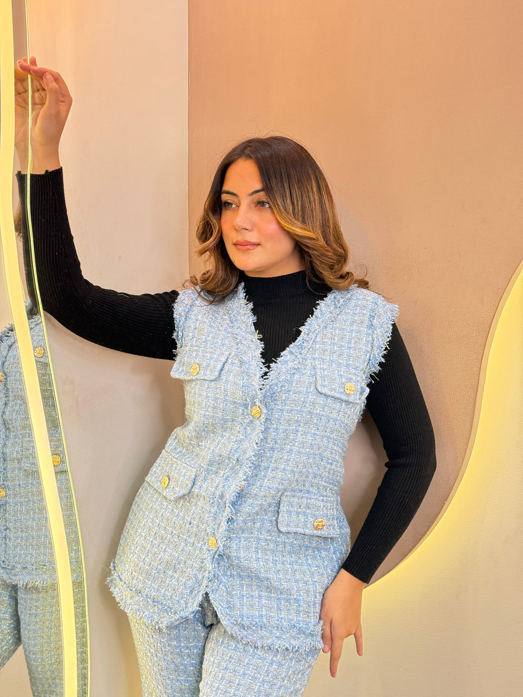 HAFIZA  WOOLEN CORD SET