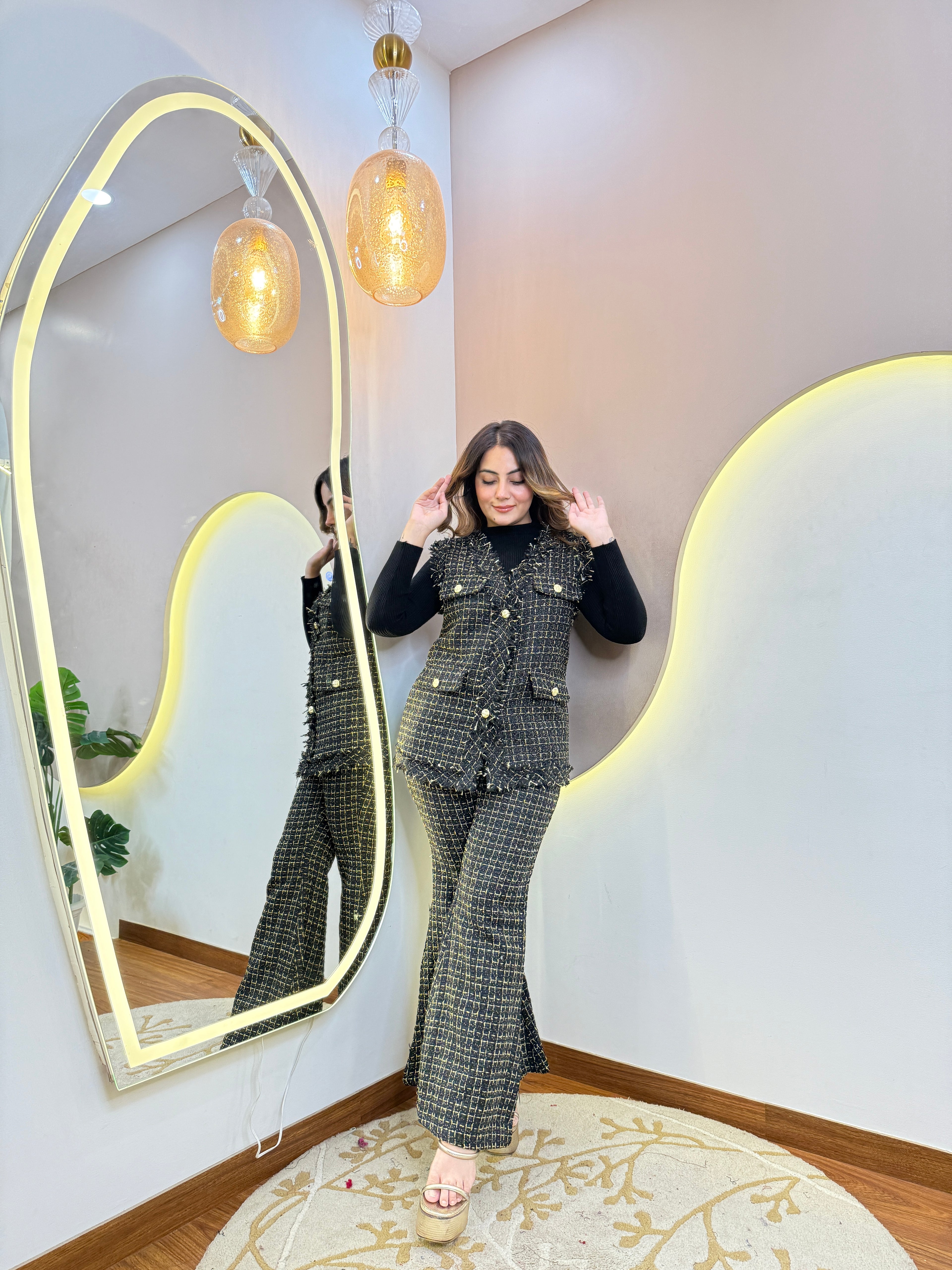 HAFIZA  WOOLEN CORD SET