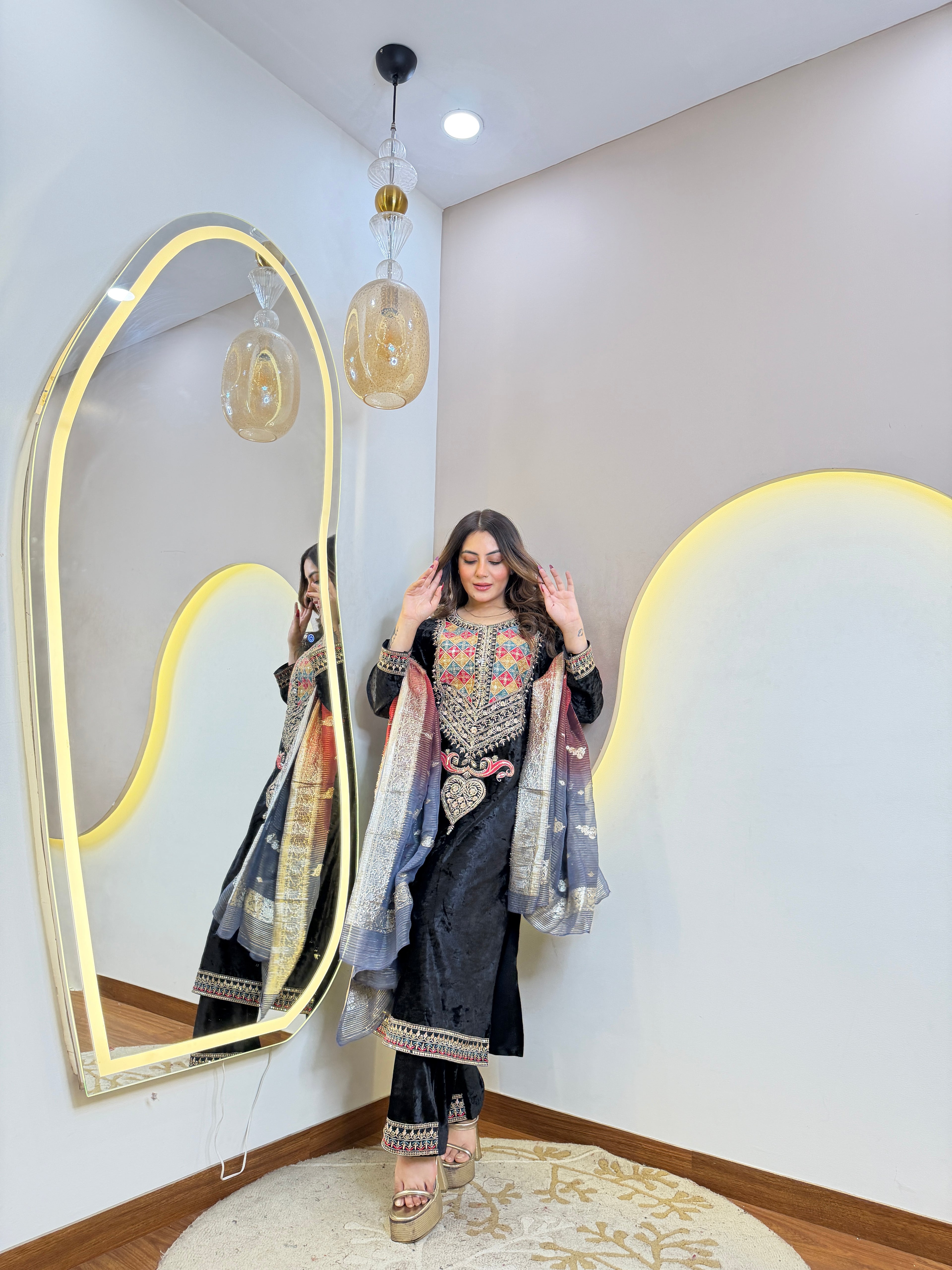 Aw581 WOOLEN 3pc Set
