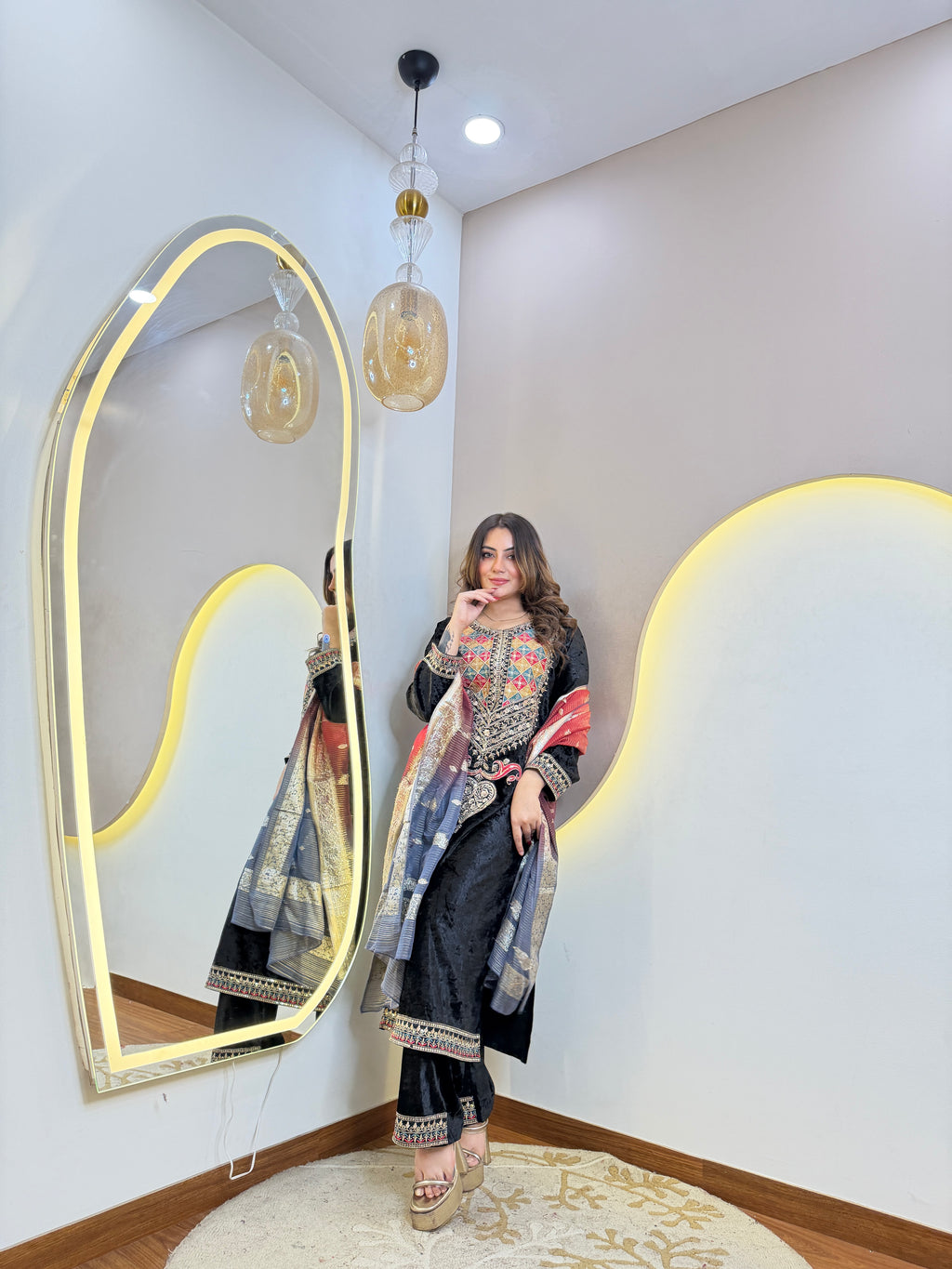 Aw581 WOOLEN 3pc Set