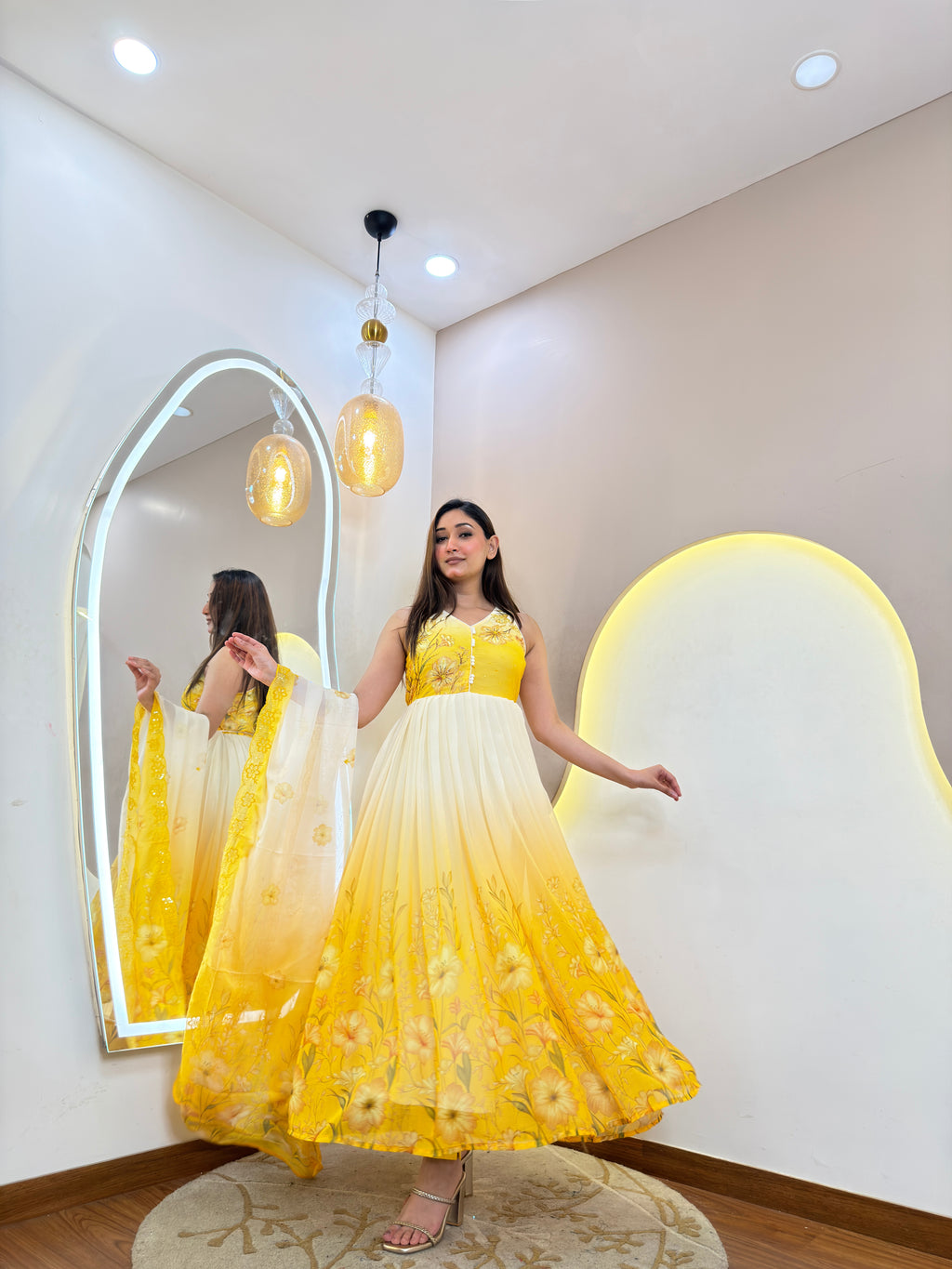 D539  ANARKALI PANT SUIT OUTFIT  GOWN