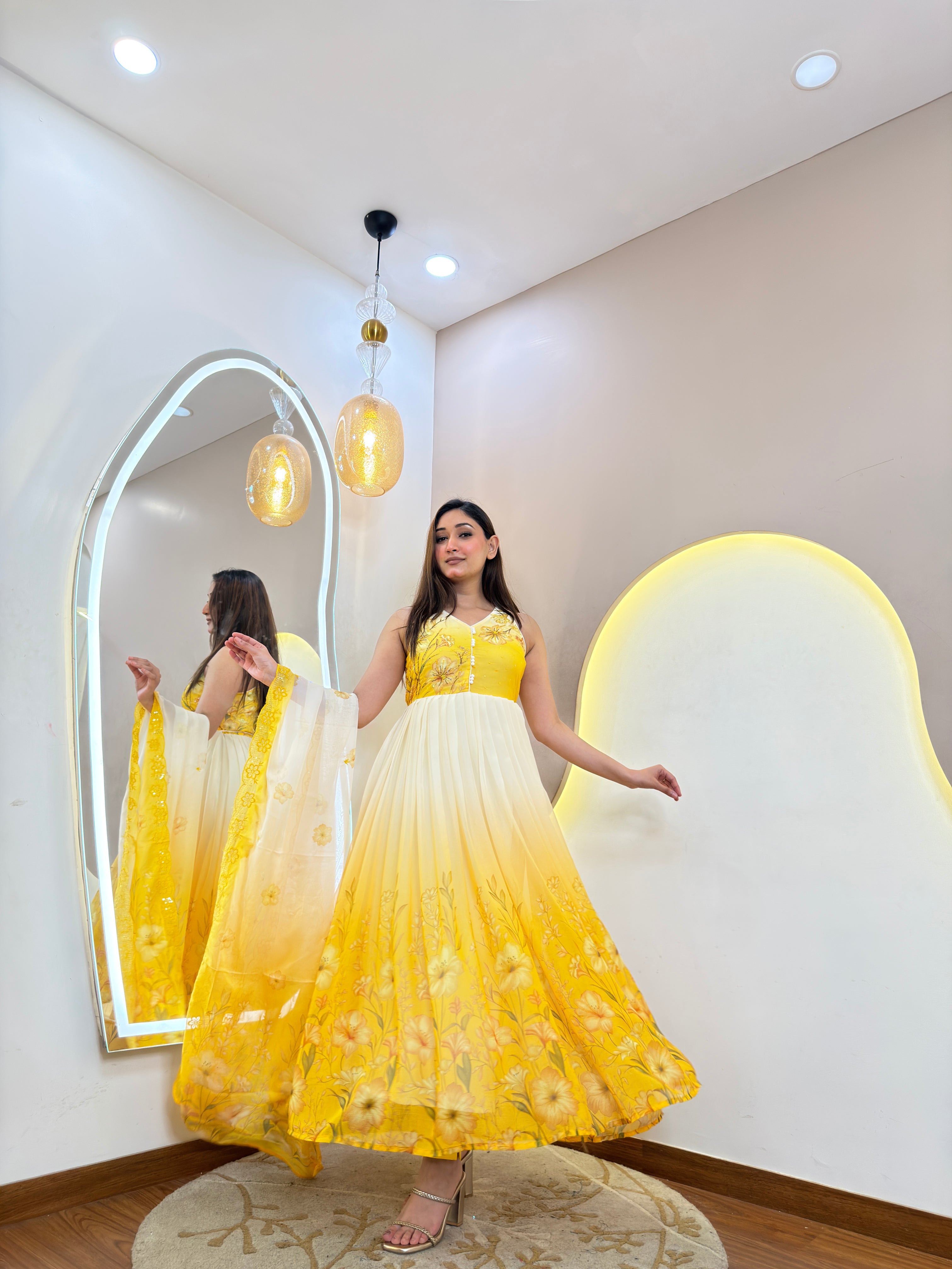 D539  ANARKALI PANT SUIT OUTFIT  GOWN