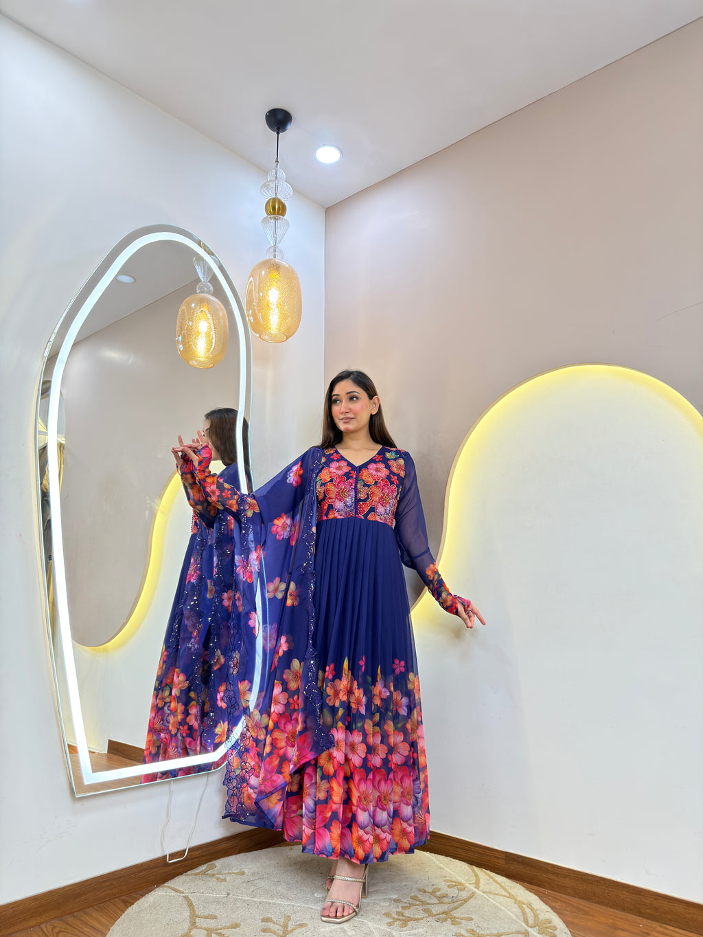 D517  ANARKALI PANT SUIT OUTFIT  GOWN