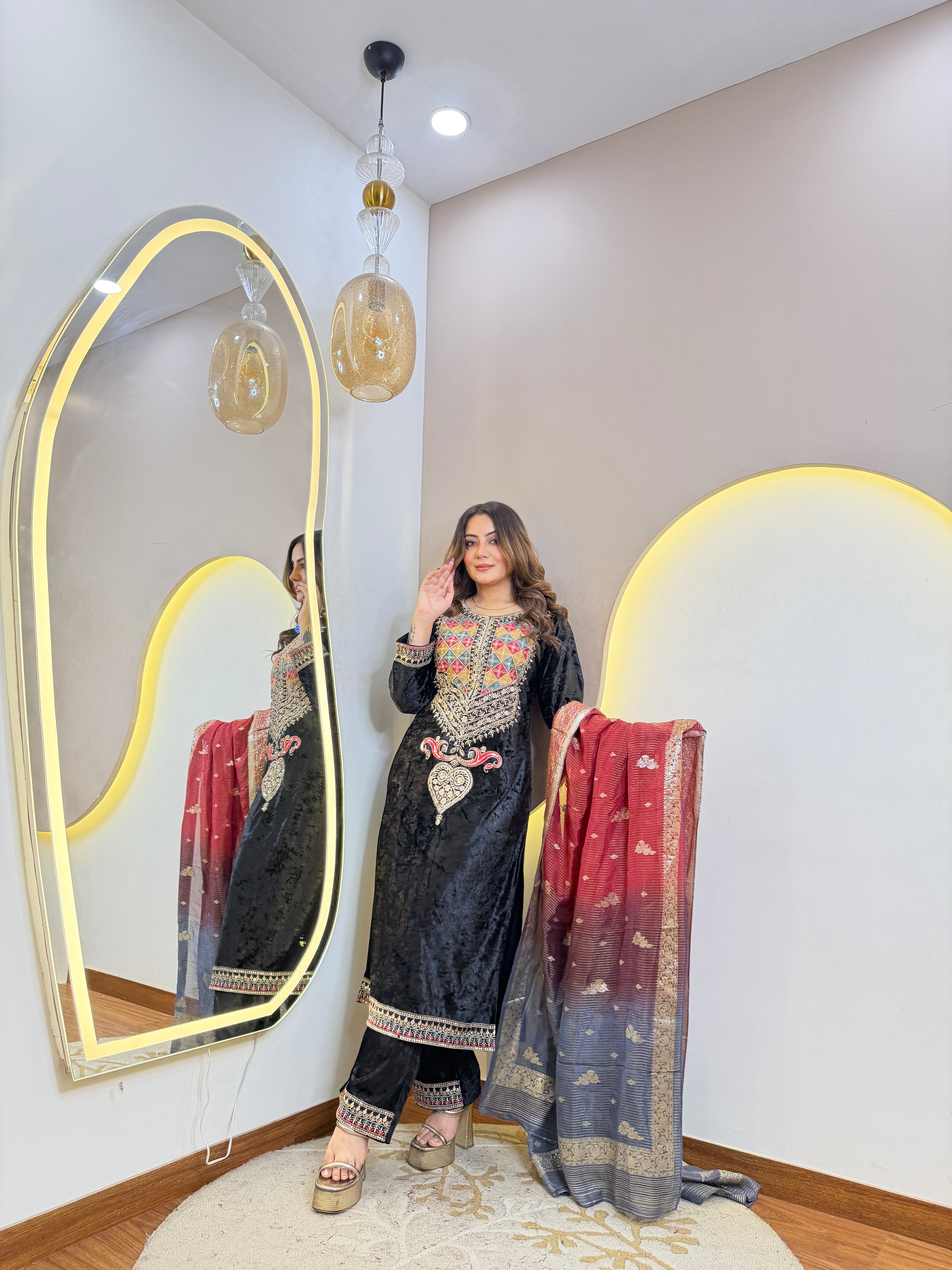 Aw581 WOOLEN 3pc Set