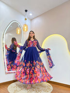 D517  ANARKALI PANT SUIT OUTFIT  GOWN