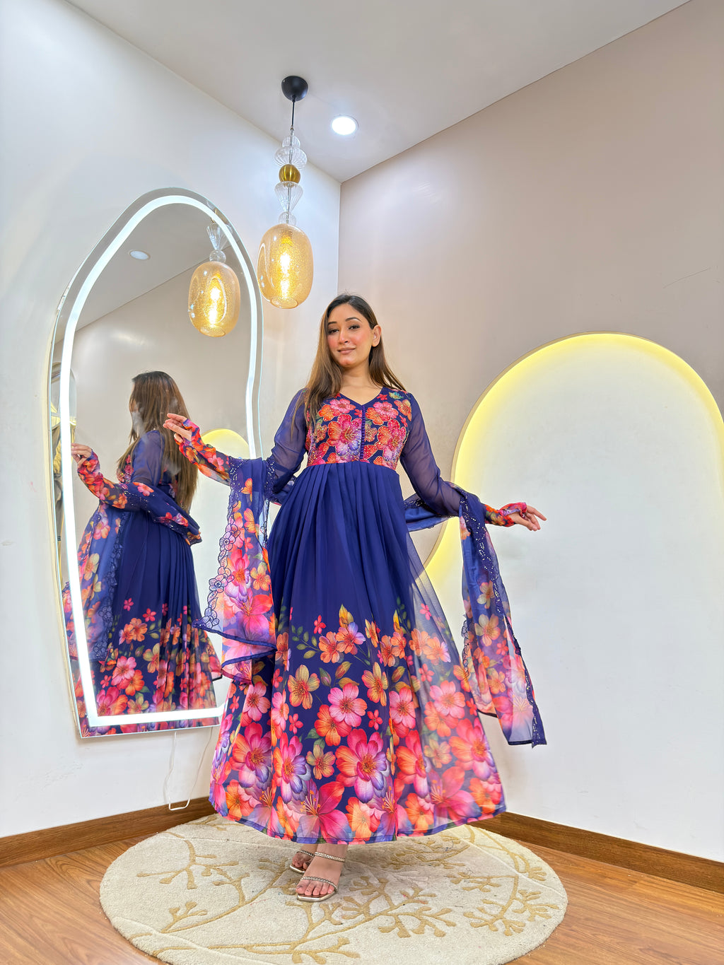 D517  ANARKALI PANT SUIT OUTFIT  GOWN