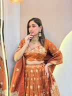 C452 BANARASI OUTFIT CROP TOP SKIRT
