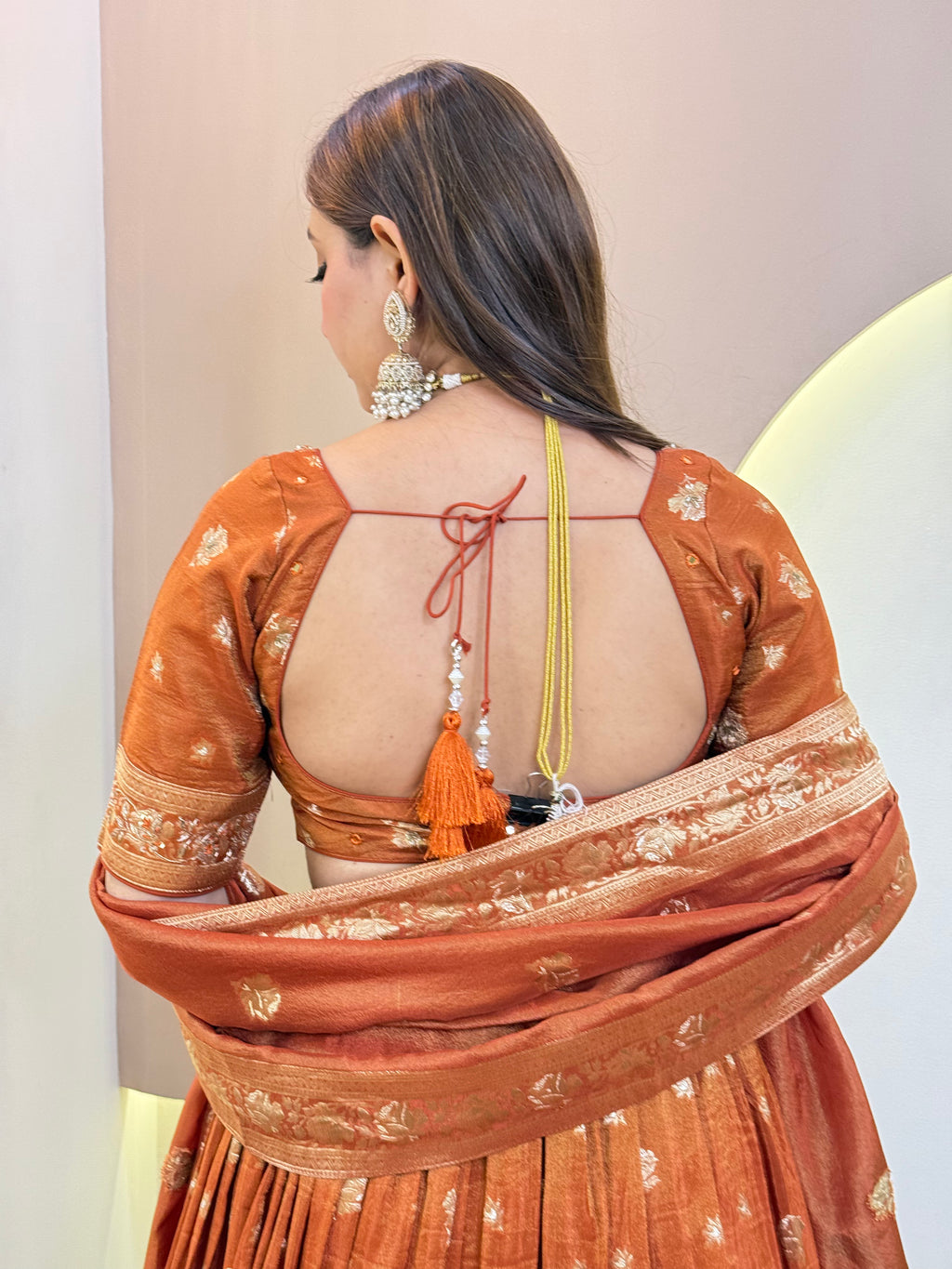 C452 BANARASI OUTFIT CROP TOP SKIRT