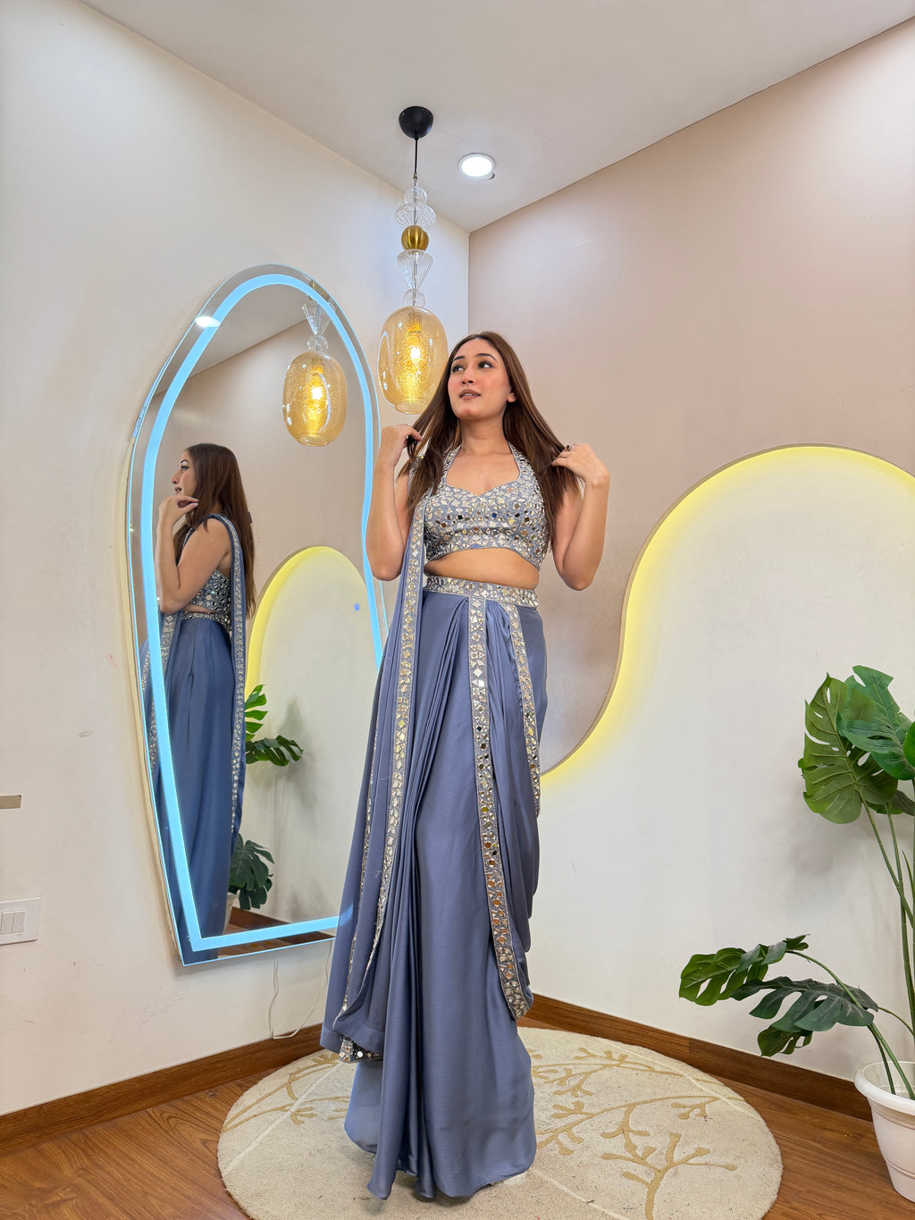 D419  DRAPE SAREE