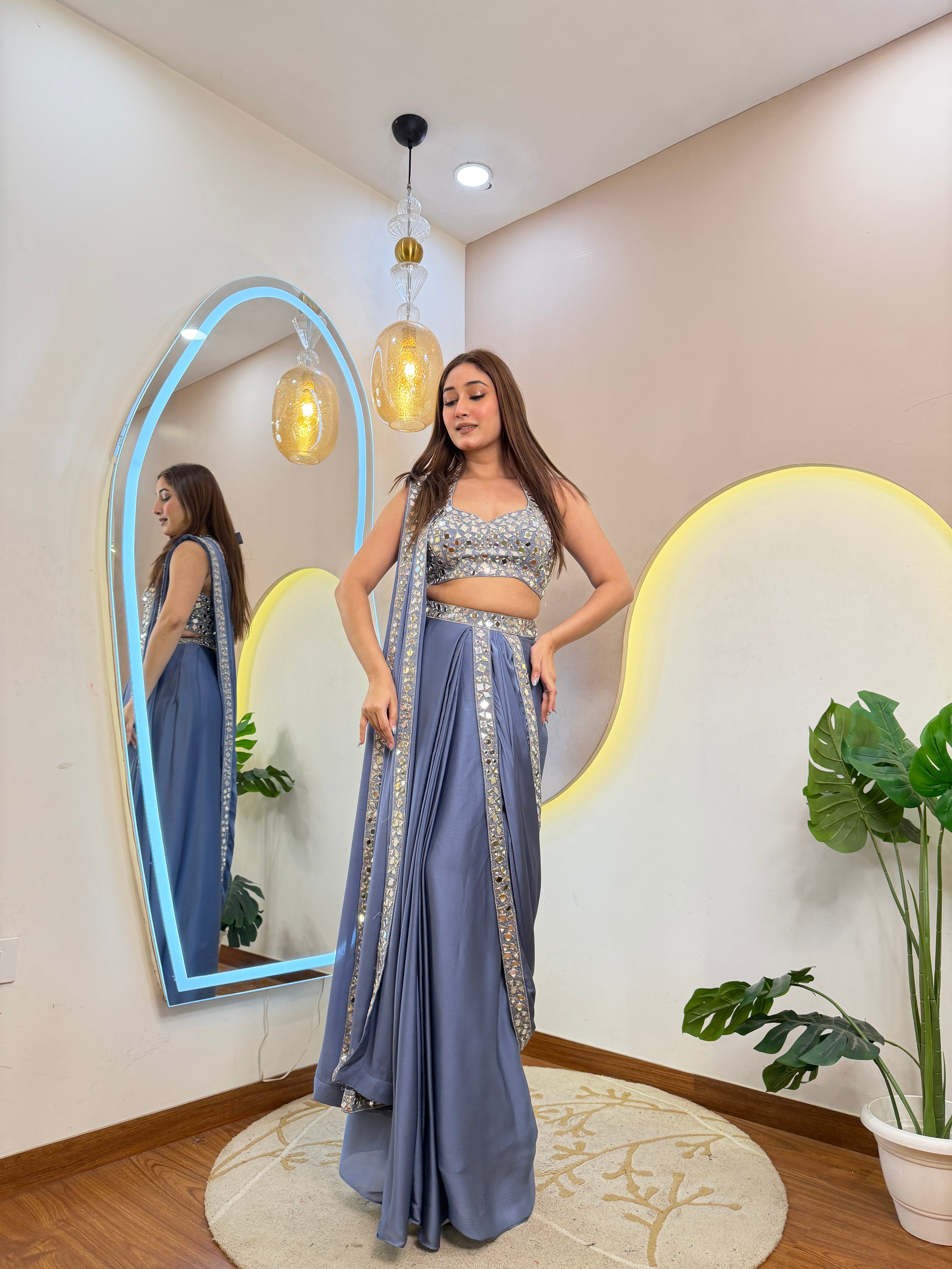 D419  DRAPE SAREE