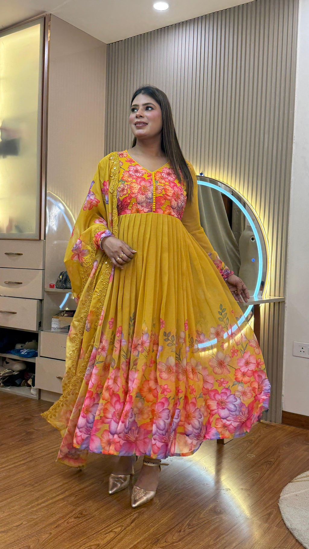 D517  ANARKALI PANT SUIT OUTFIT  GOWN