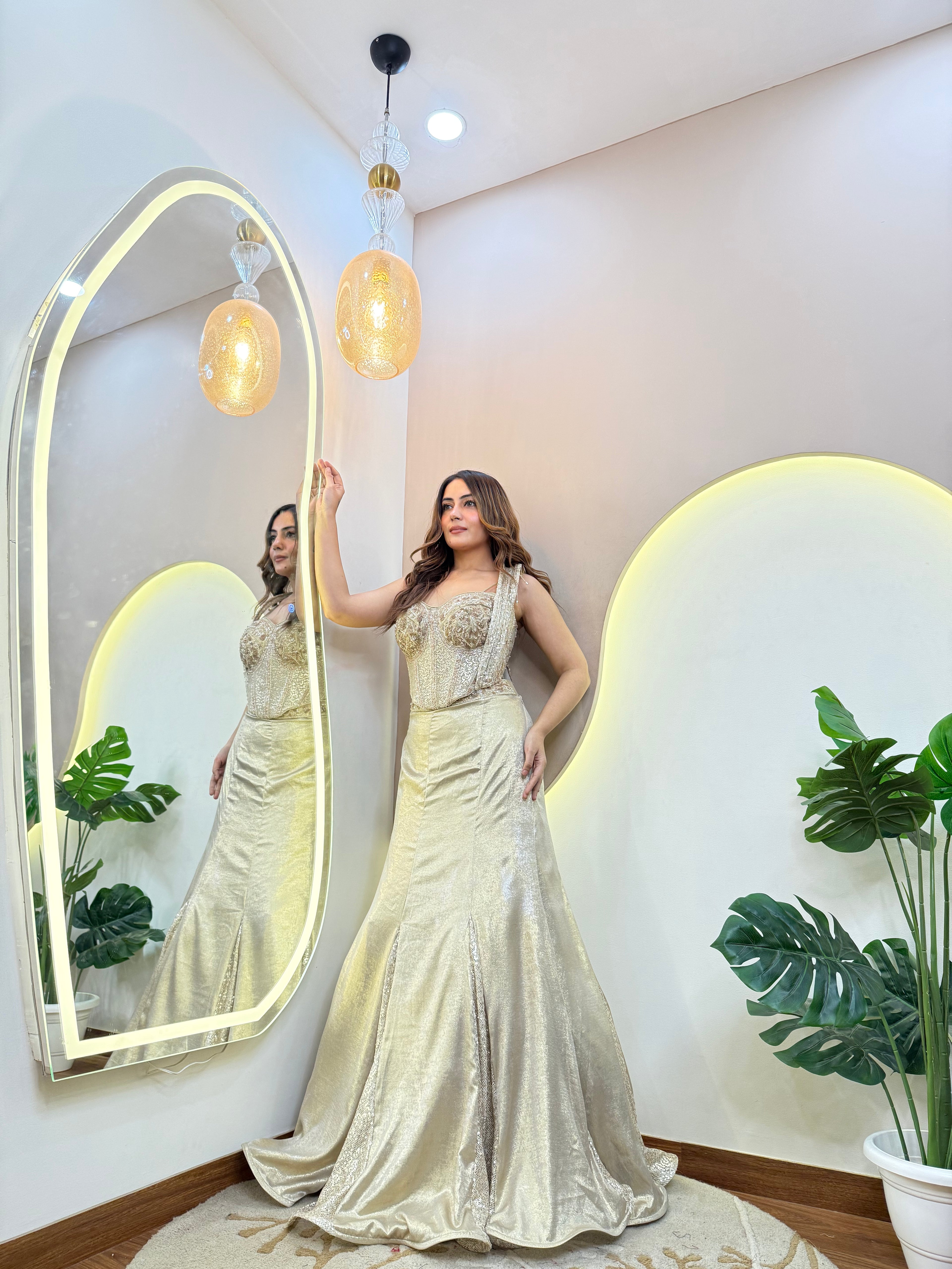 MERMAID OUTFIT CROP TOP SKIRT