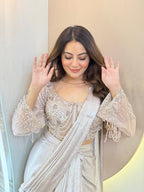 "SHARDA  ” OUTFIT  DRAPE SAREE