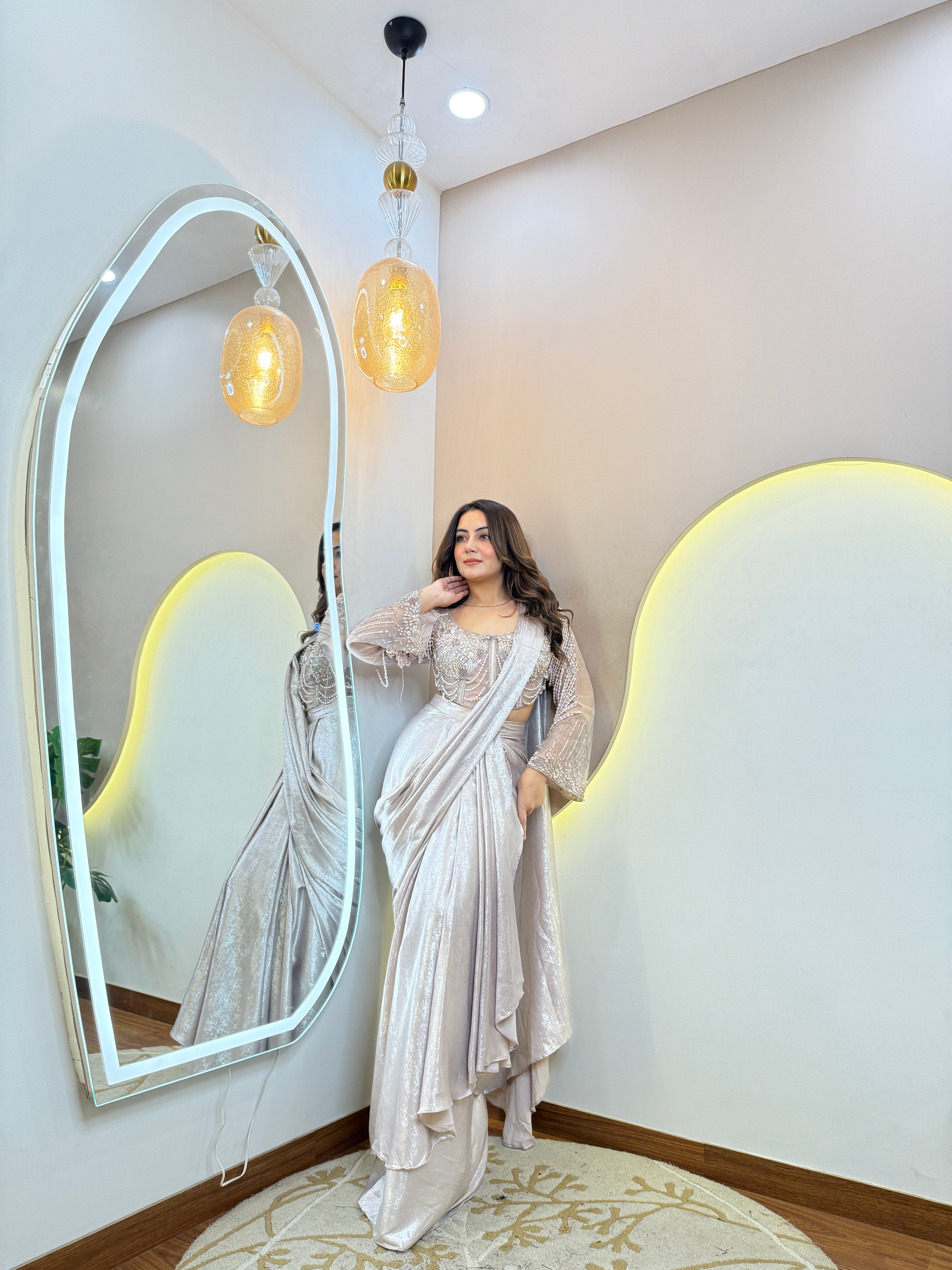 "SHARDA  ” OUTFIT  DRAPE SAREE