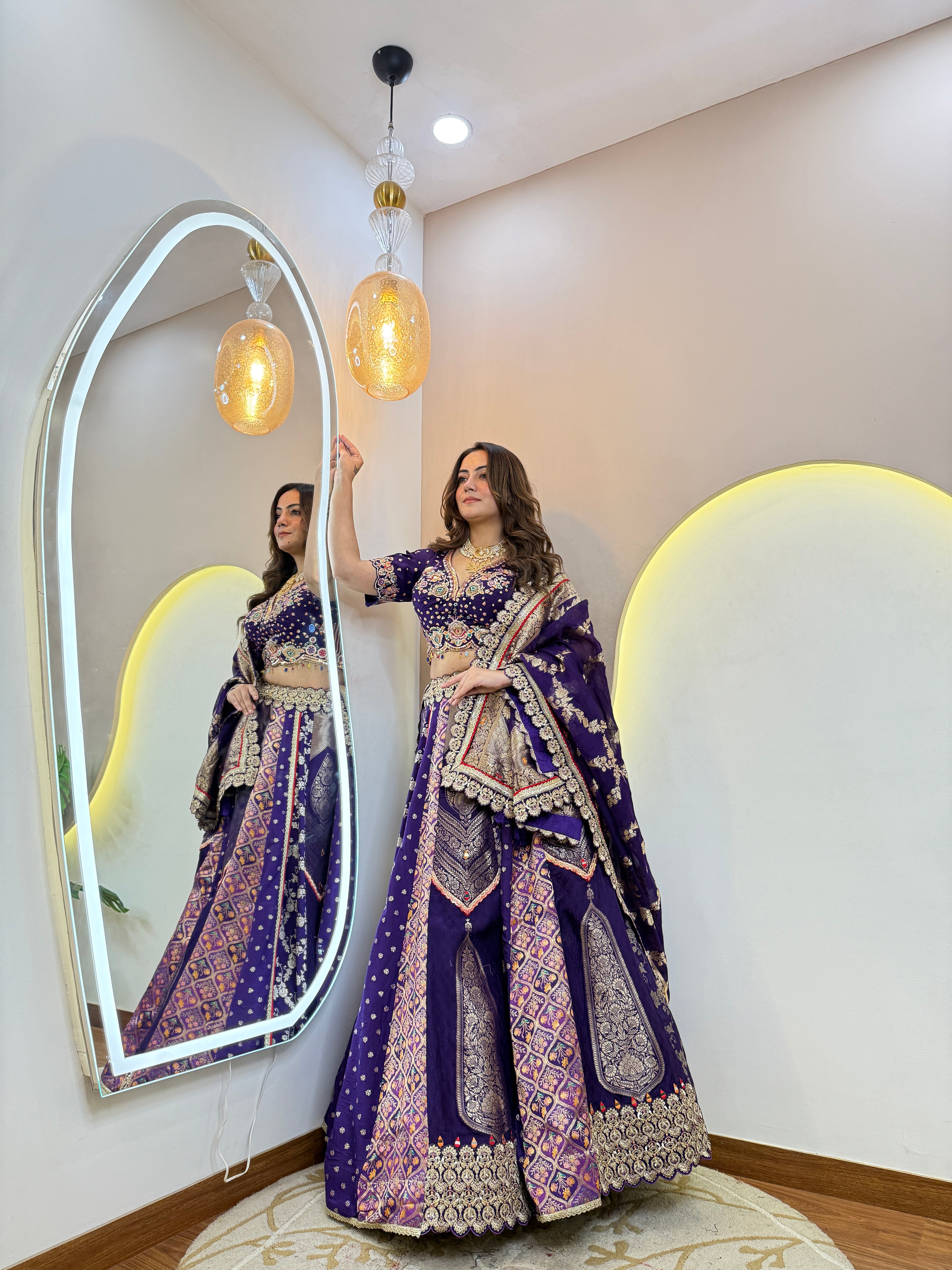 "FAIZA  " CROP TOP SKIRT