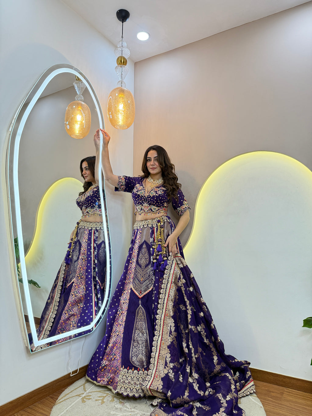 "FAIZA  " CROP TOP SKIRT