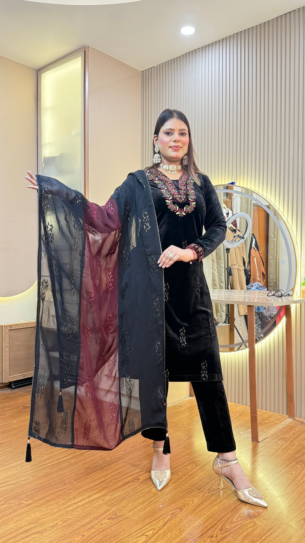 Aw456  XENA OUTFIT  WOOLEN 3pc SET
