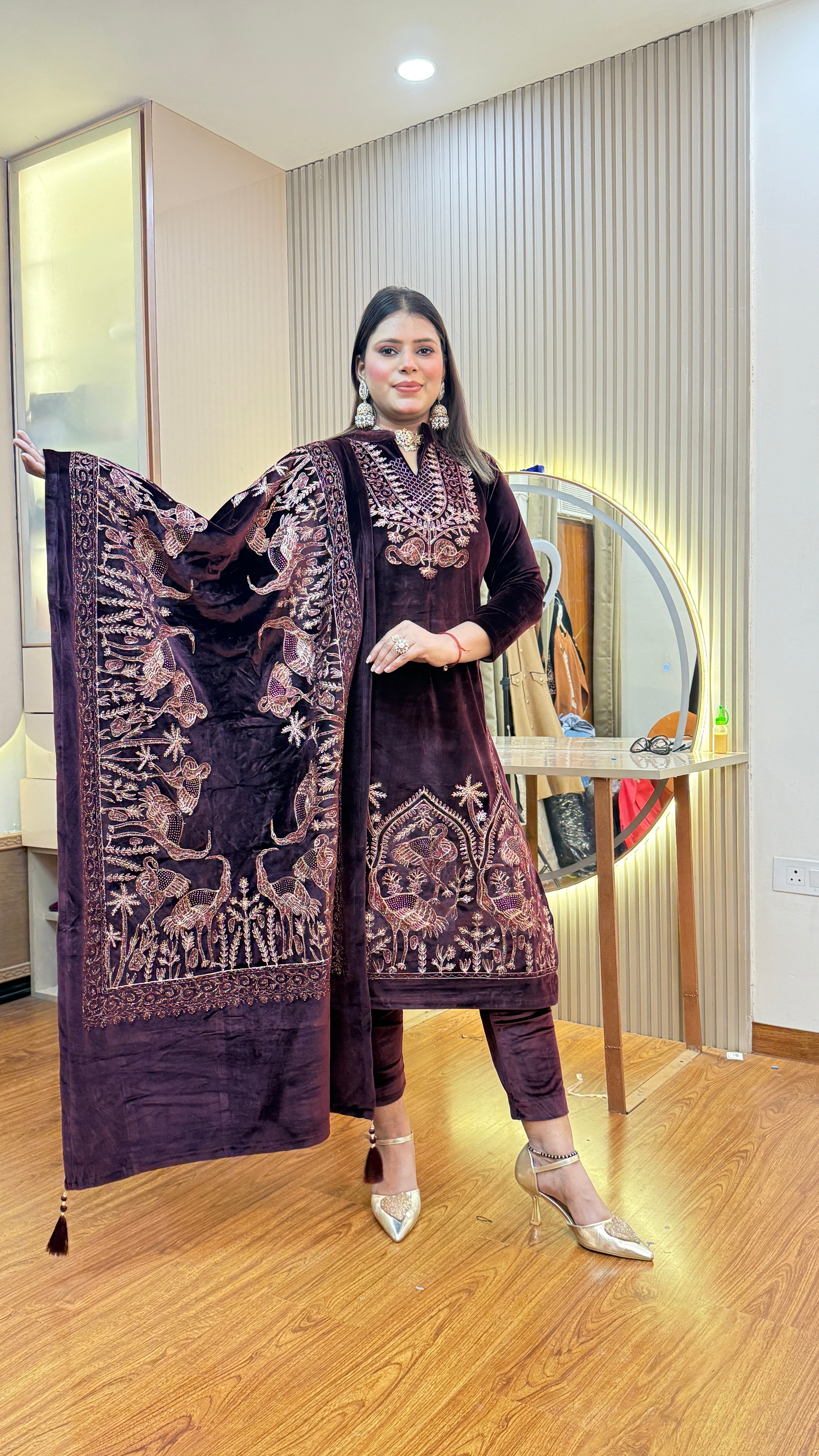 ASMA  VELVET 3PC SET