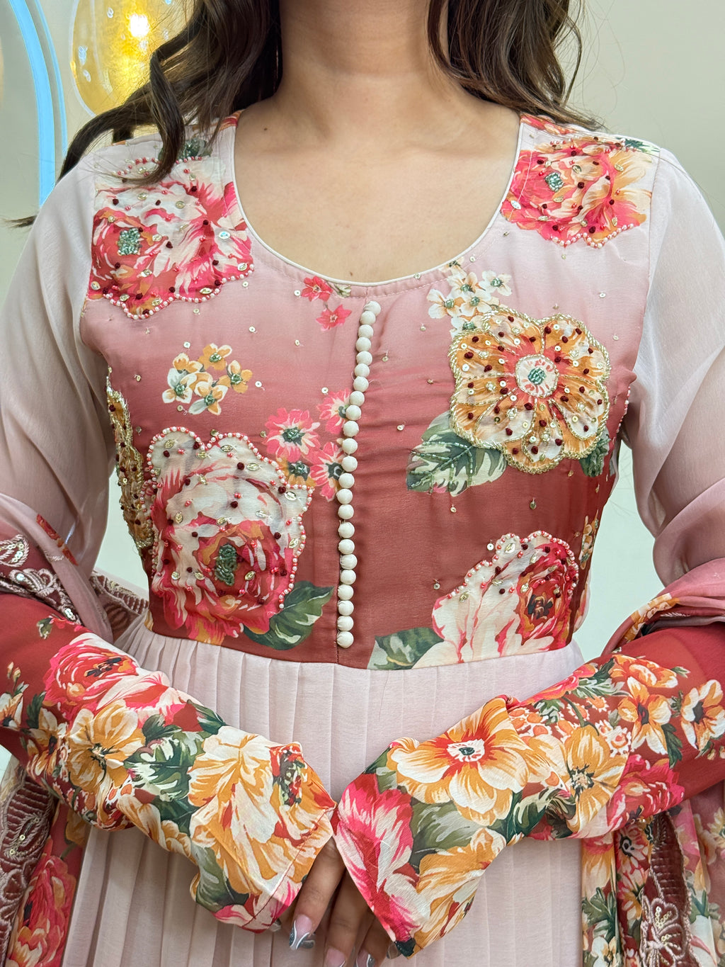 D538  ANARKALI PANT SUIT OUTFIT  GOWN