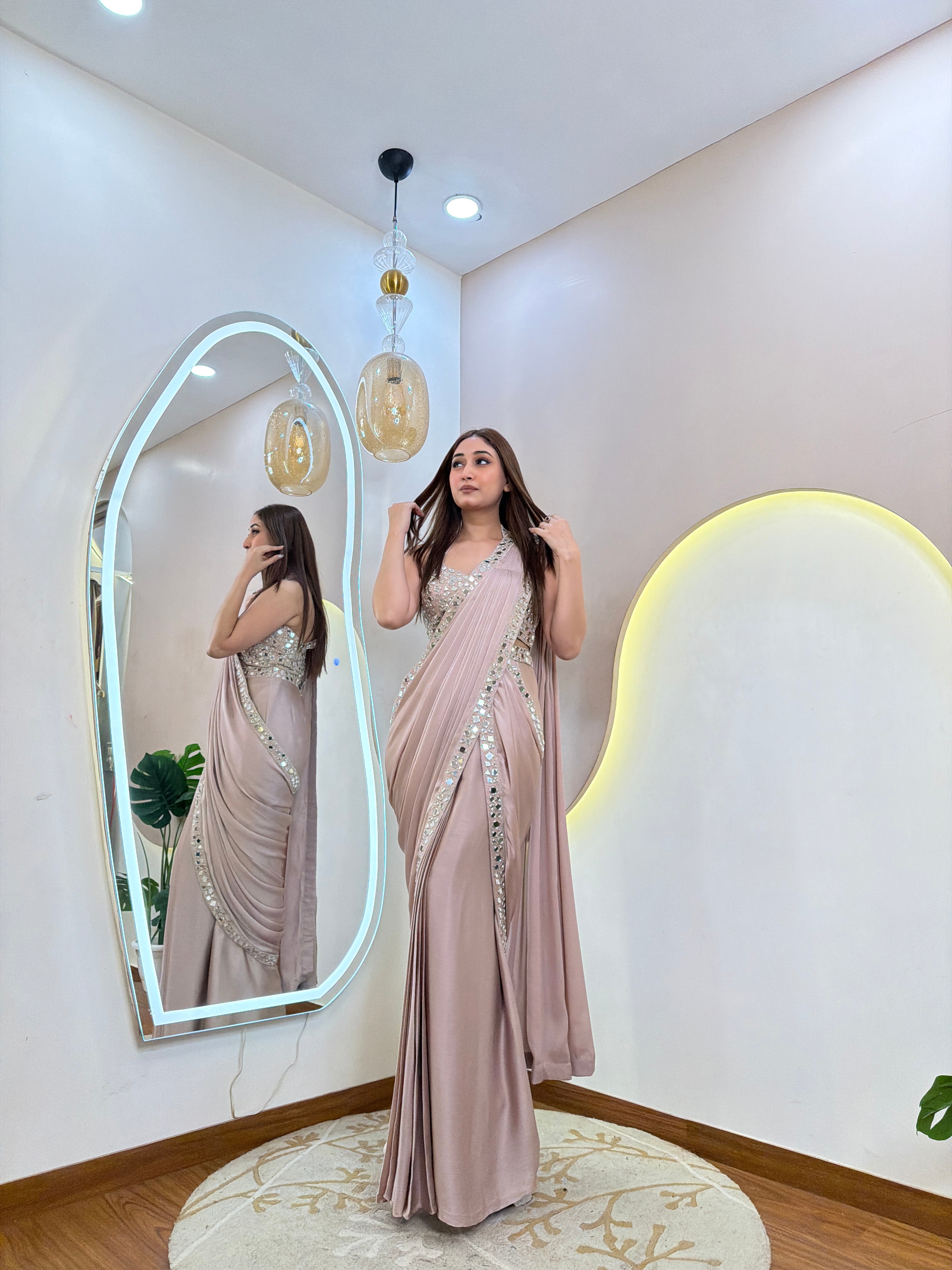 D419  DRAPE SAREE