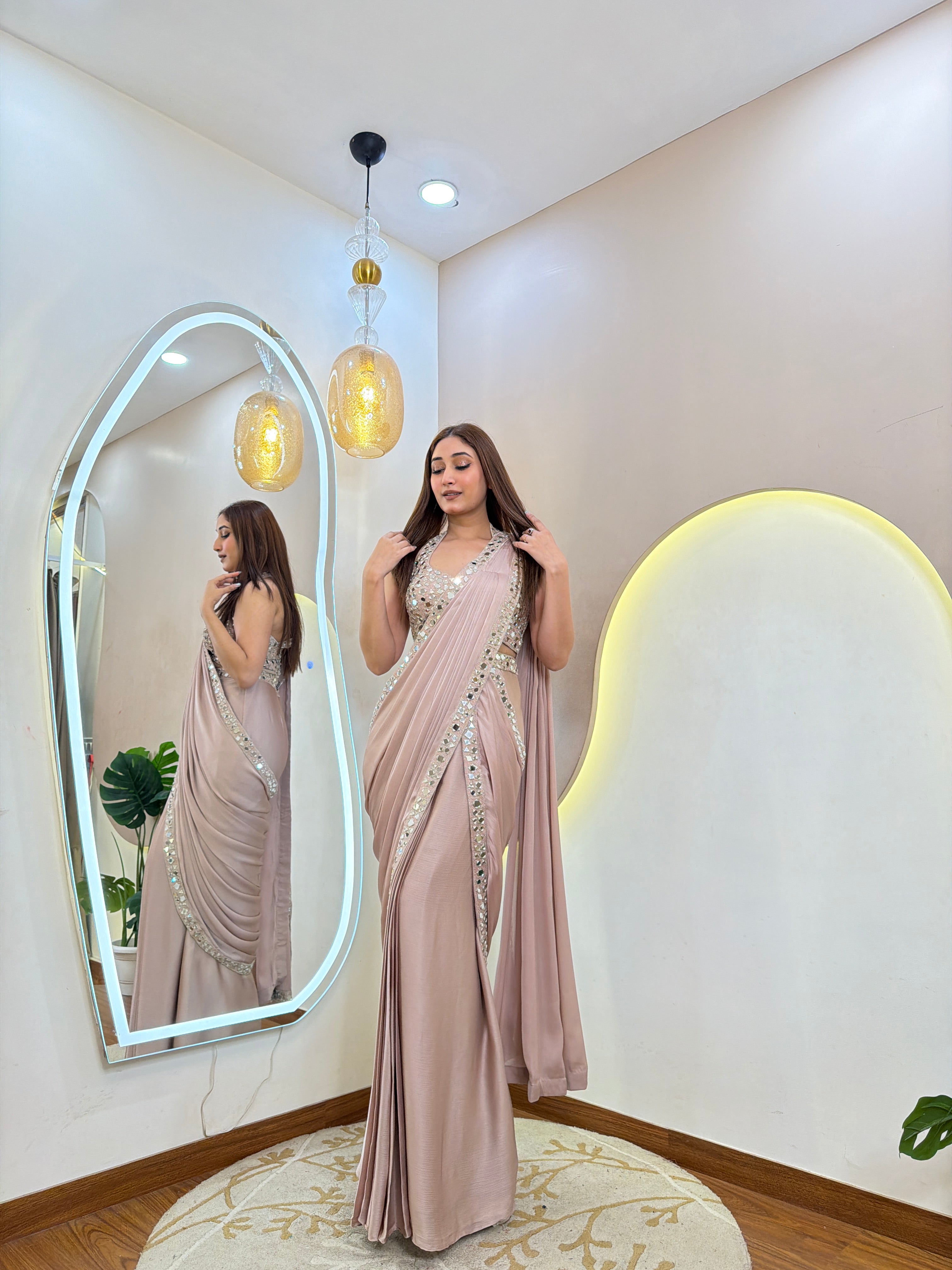 D419  DRAPE SAREE