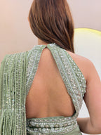 D697  DRAPE SAREE