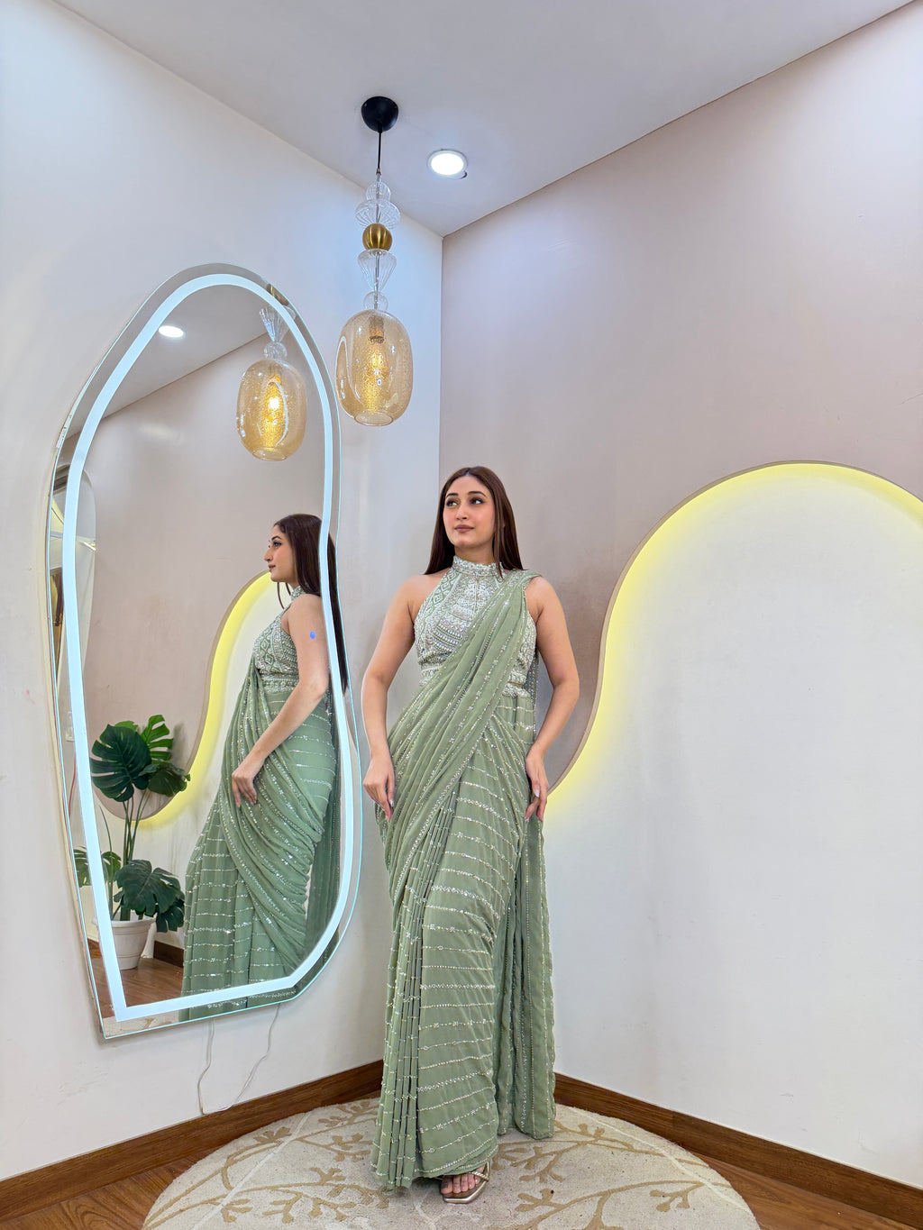 D697  DRAPE SAREE
