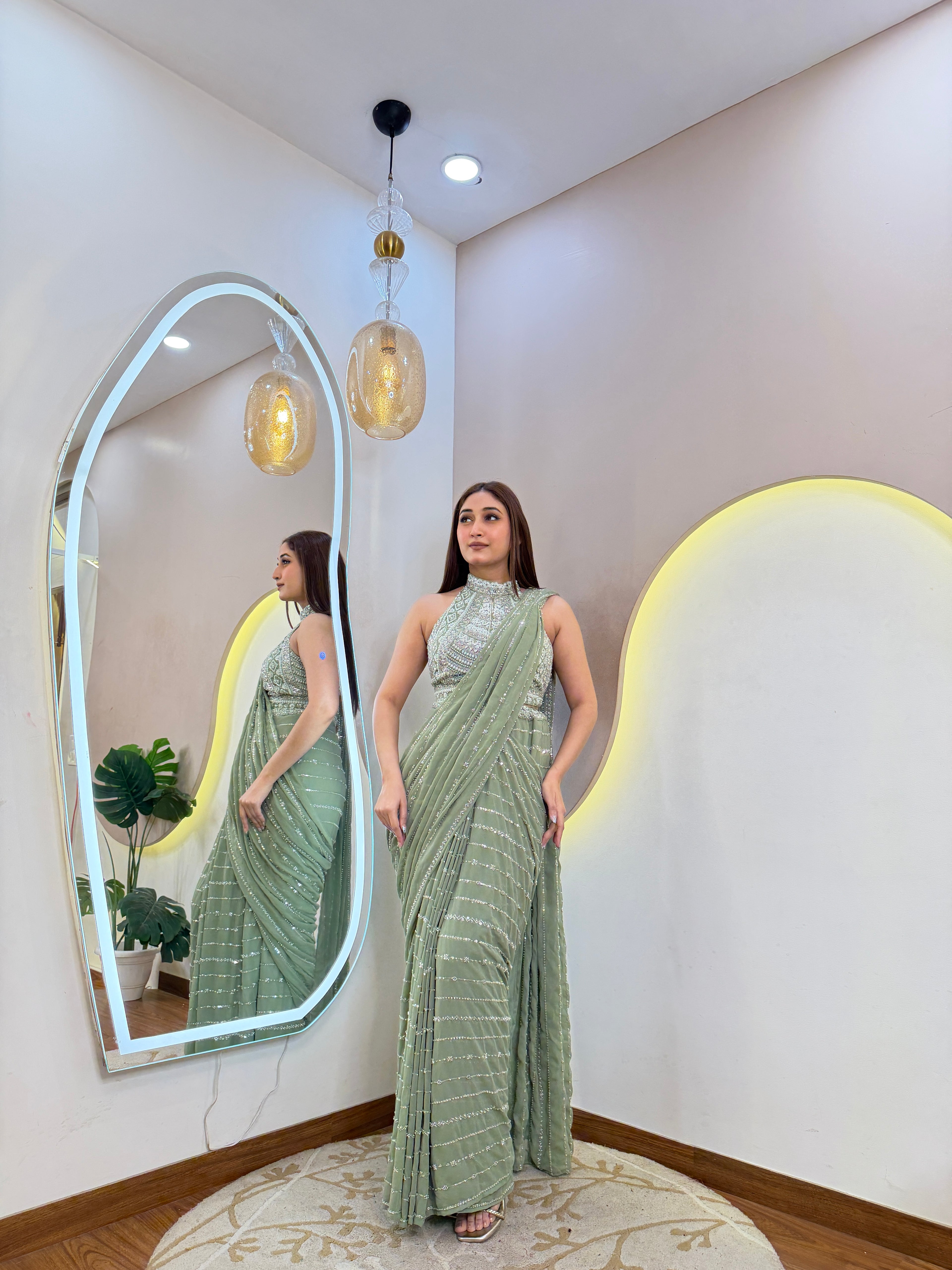 D697  DRAPE SAREE