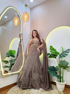 3 pc Lehenga Set Rose Gold Colour