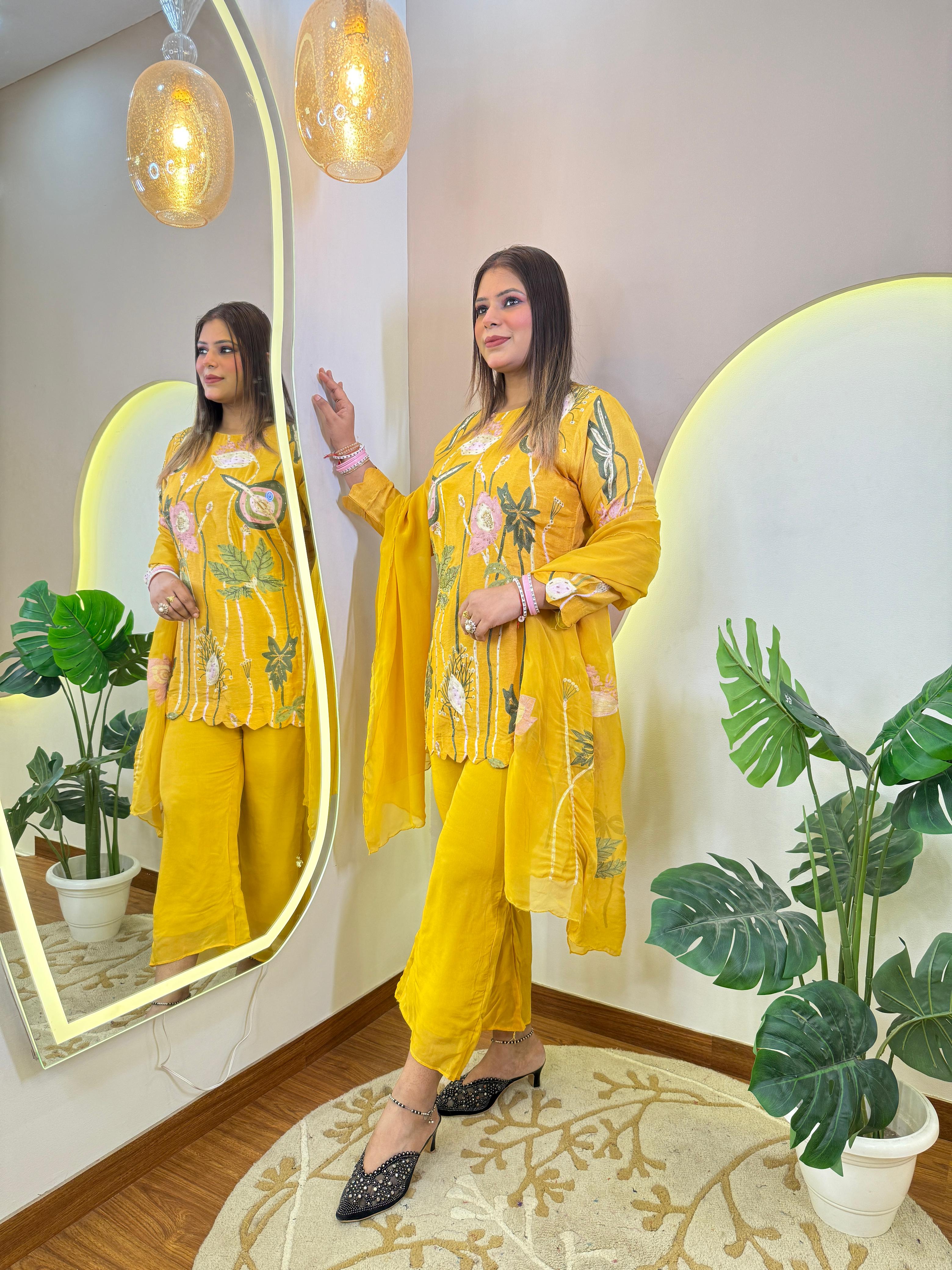 3 Pc Suit Thread Work