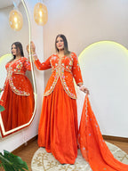 3Pc Lehenga Purple Colour with Hand Work